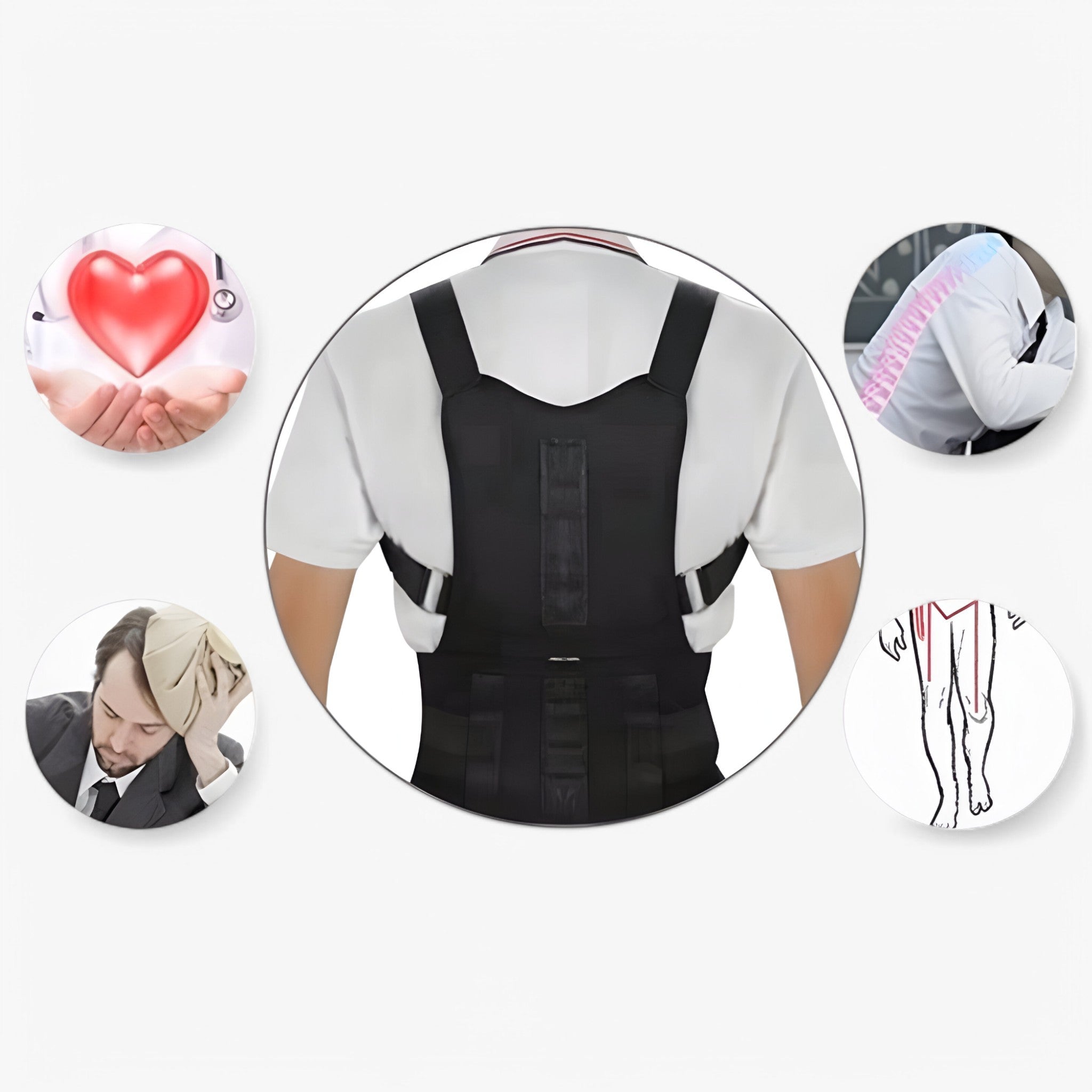 Correttore Posturale BeltGuard Unisex Regolabile e Traspirante per Schiena Dritta Uomo e Donna - - back brace back support beltguard beltguard - supporto per una migliore postura - € Body care body support gadgets migliore postura supporto - Concept Palermo