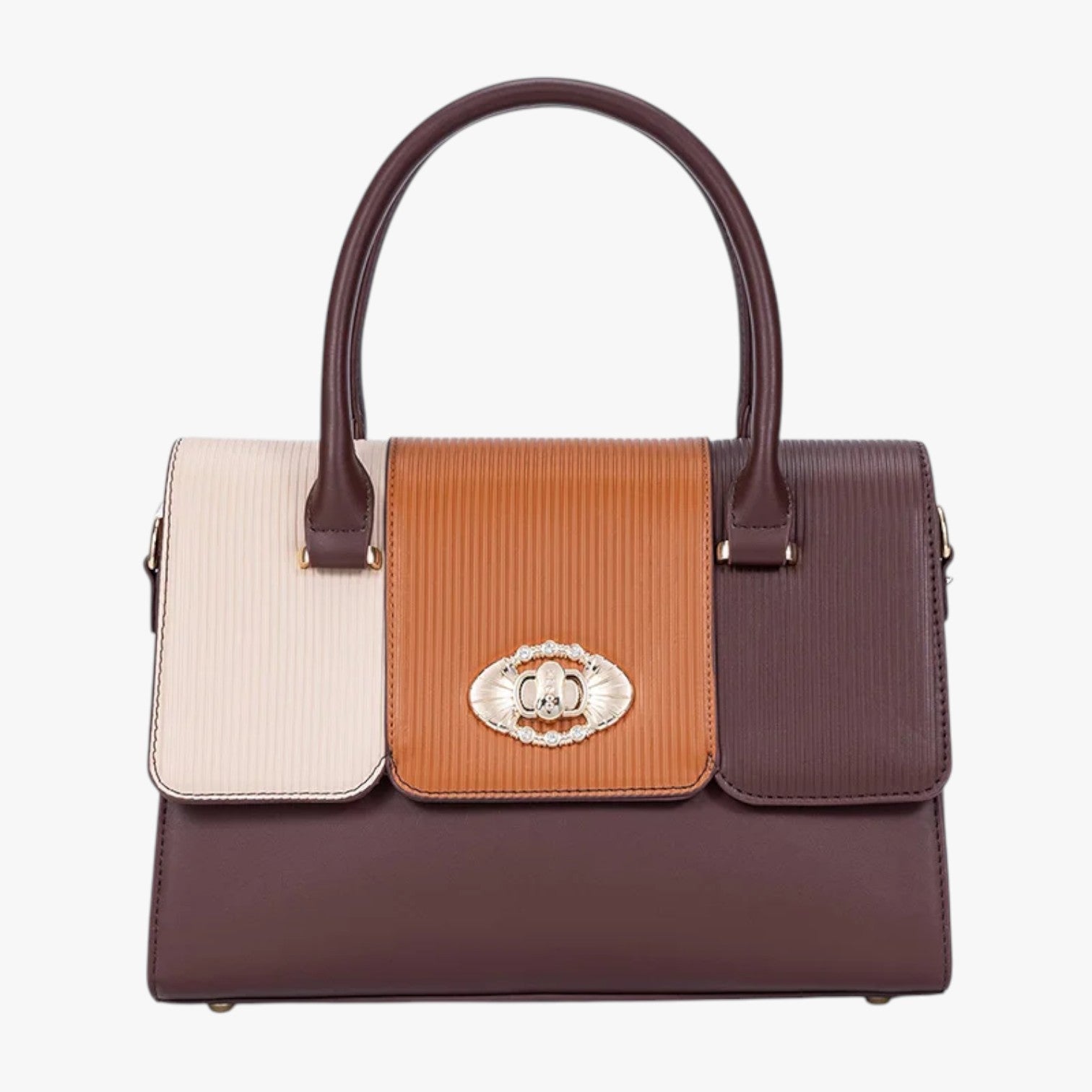 Borsa in pelle PU resistente e dallo stile raffinato Donna - Marrone - Bags borsa borsa pelle dallo donna pelle raffinato resistente women bags Women's handbags - Concept Palermo