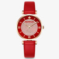 Reloj de piel roja para hombre