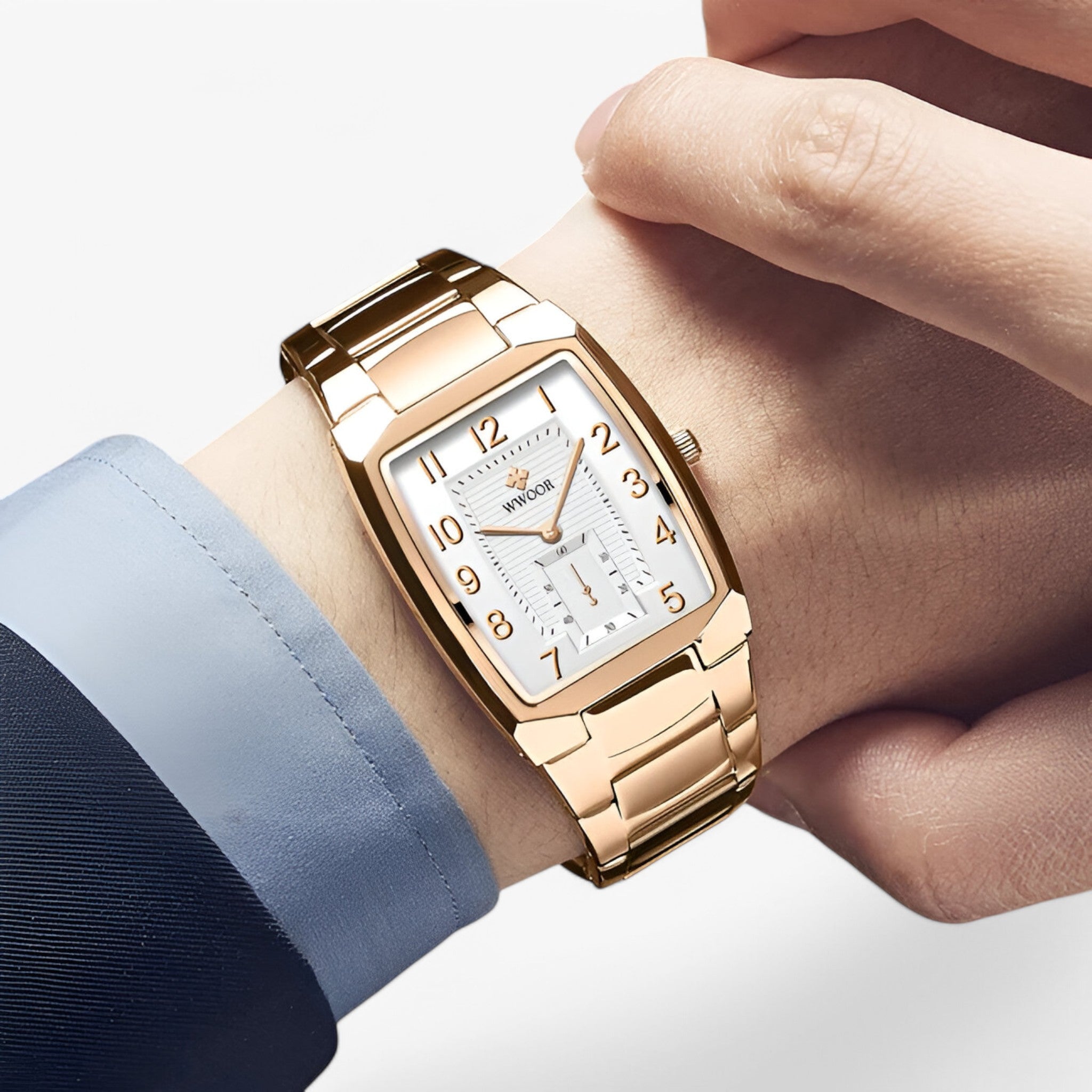 Orologio Uomo Quadrato in Acciaio Inox di Lusso - Elegante e Moderno - - accessoires acciaio horloges inox orologio orologio quadrato quadrato uomo watches - Concept Palermo