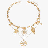 Minimalistische zomerketting met schelp en zeester Lana dames  