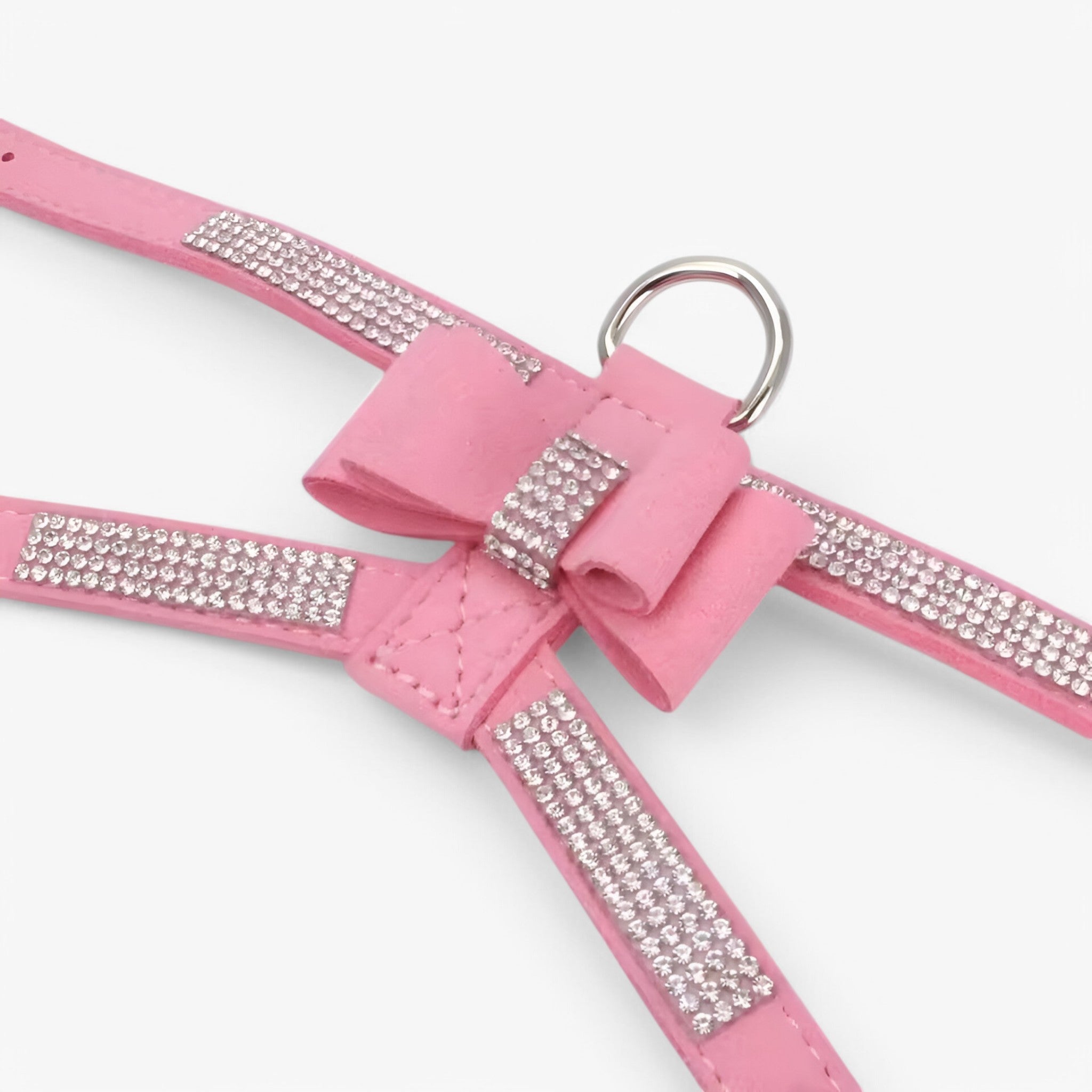 Pettorina in Velluto Nera con Fiocco e Strass, Elegante per Cani Piccoli e Gatti - - fiocco pelle pets & supplies pettorina pettorina velluto strass velluto - Concept Palermo