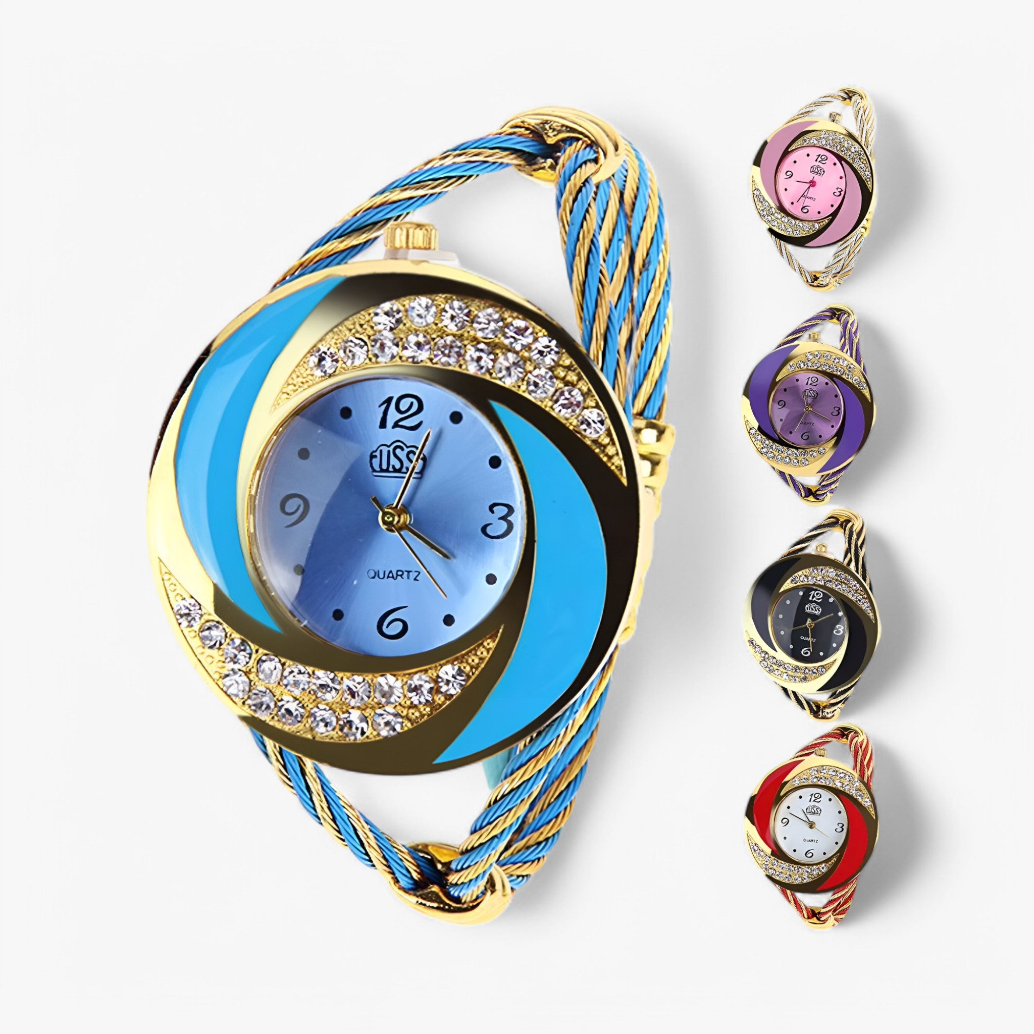 Orologio al quarzo con bracciale a cristalli Uomo - - bracciale cristalli male watch orologio orologio quarzo quarzo uomo watch for men watches - Concept Palermo
