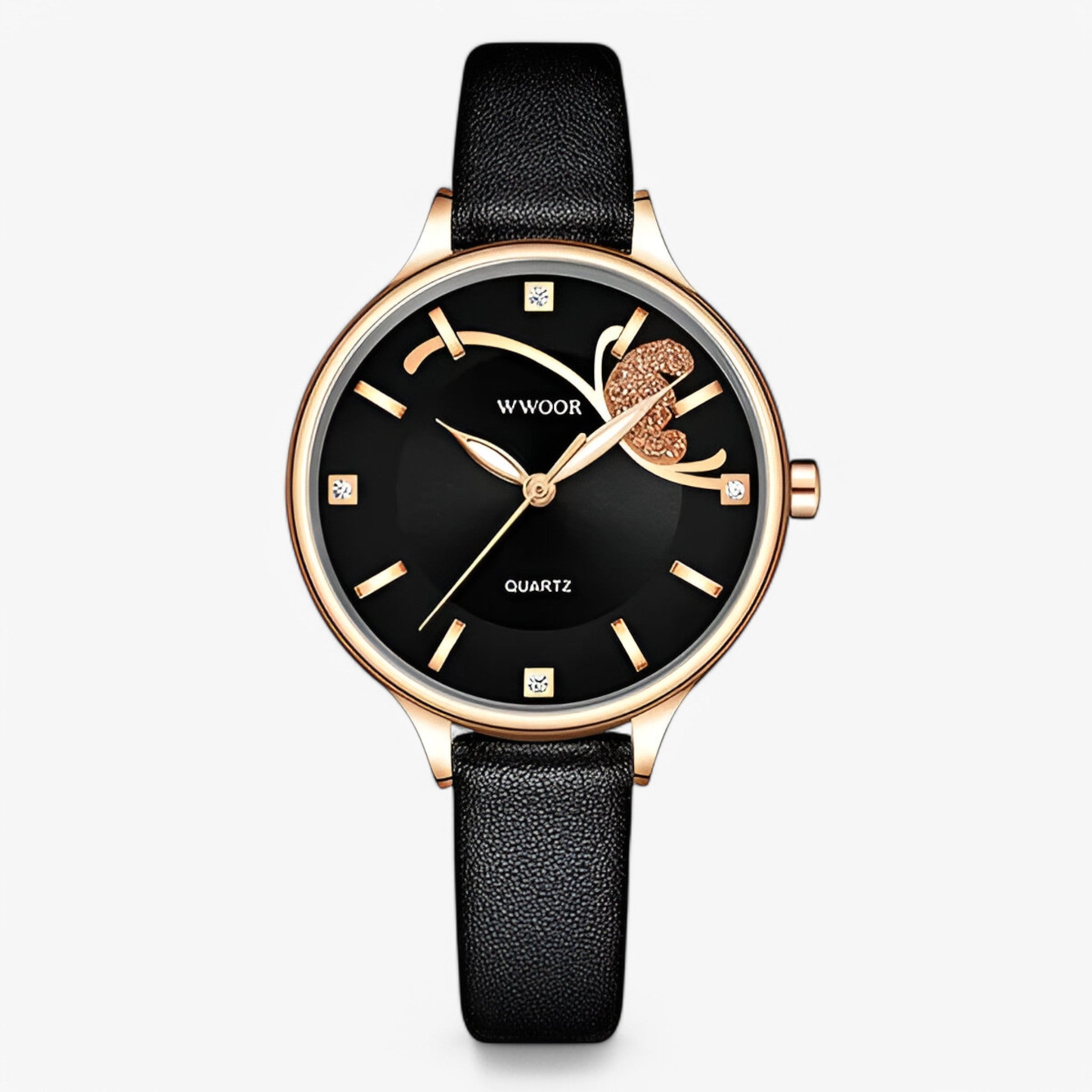 Orologio di lusso al quarzo in pelle bianca - nera - bianca orologio orologio quarzo pelle quarzo watch for women watches - Concept Palermo