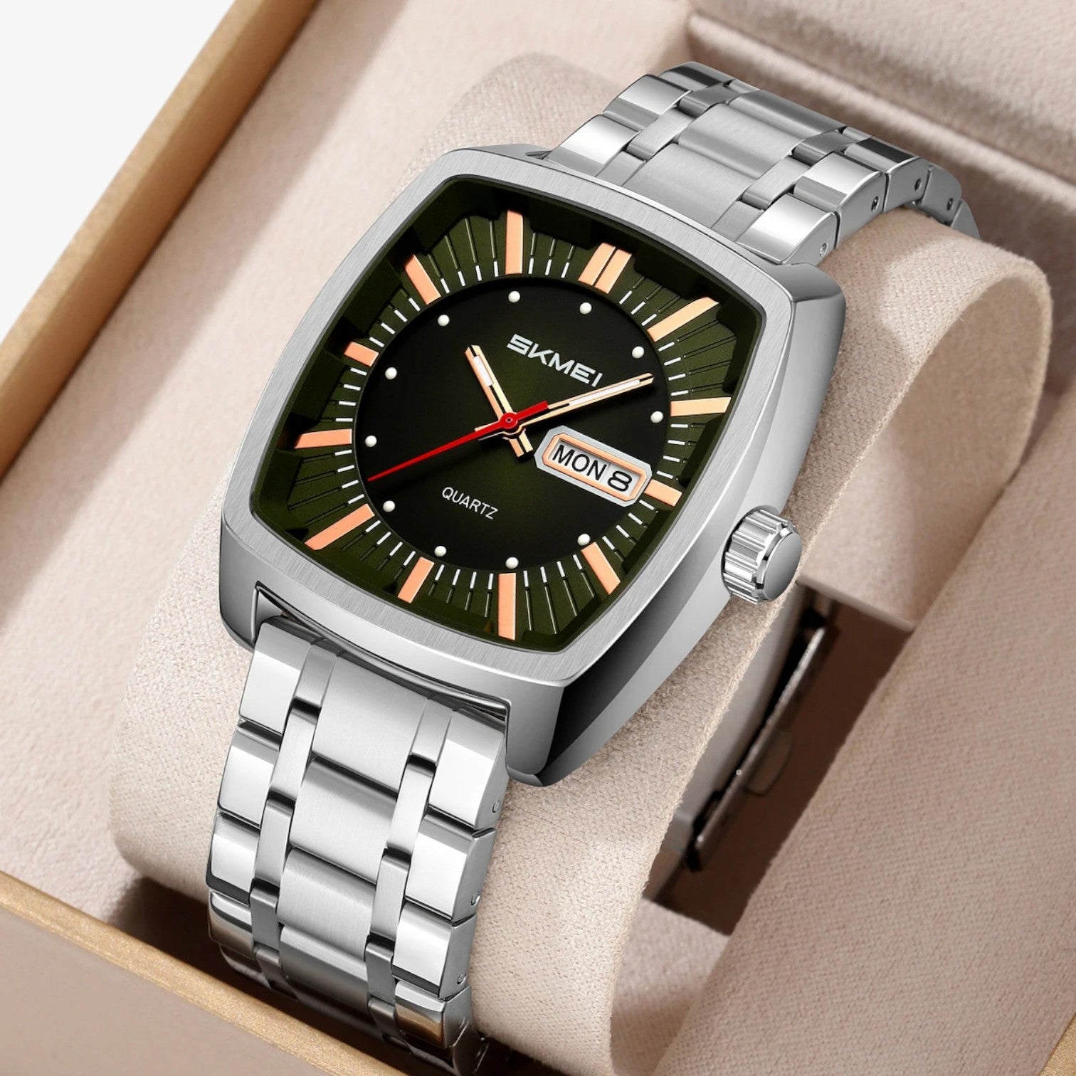 Orologio da uomo impermeabile con data e quadrante luminoso Rosso - - data impermeabile luminoso orologio orologio uomo quadrante uomo watch watch for men watches WATCHES FOR MEN wistwatches - Concept Palermo