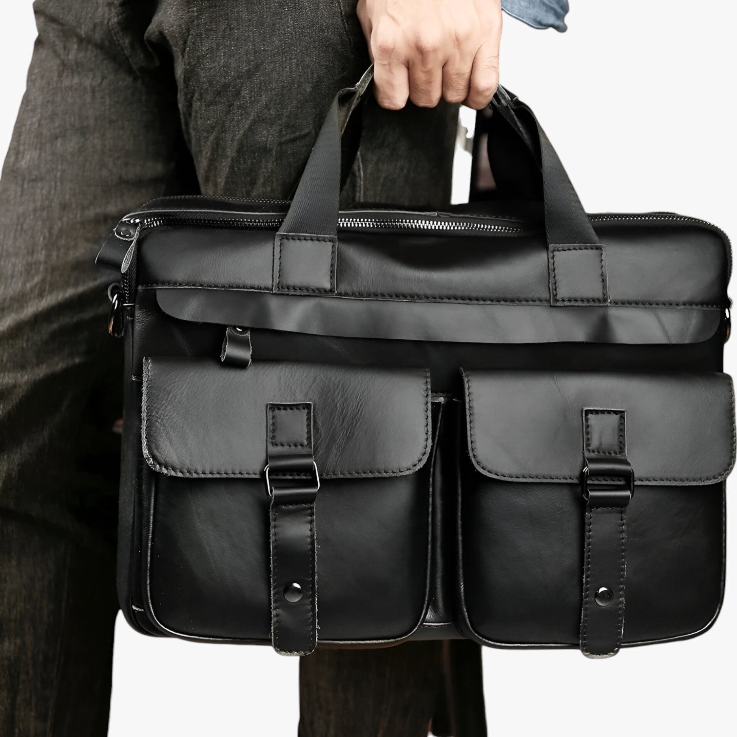 Borsa per Laptop in Pelle di Lusso - Pratica per il Lavoro - - Bags borsa borsa laptop laptop lavoro mens bag pelle pratica Shoulder Bags - Concept Palermo