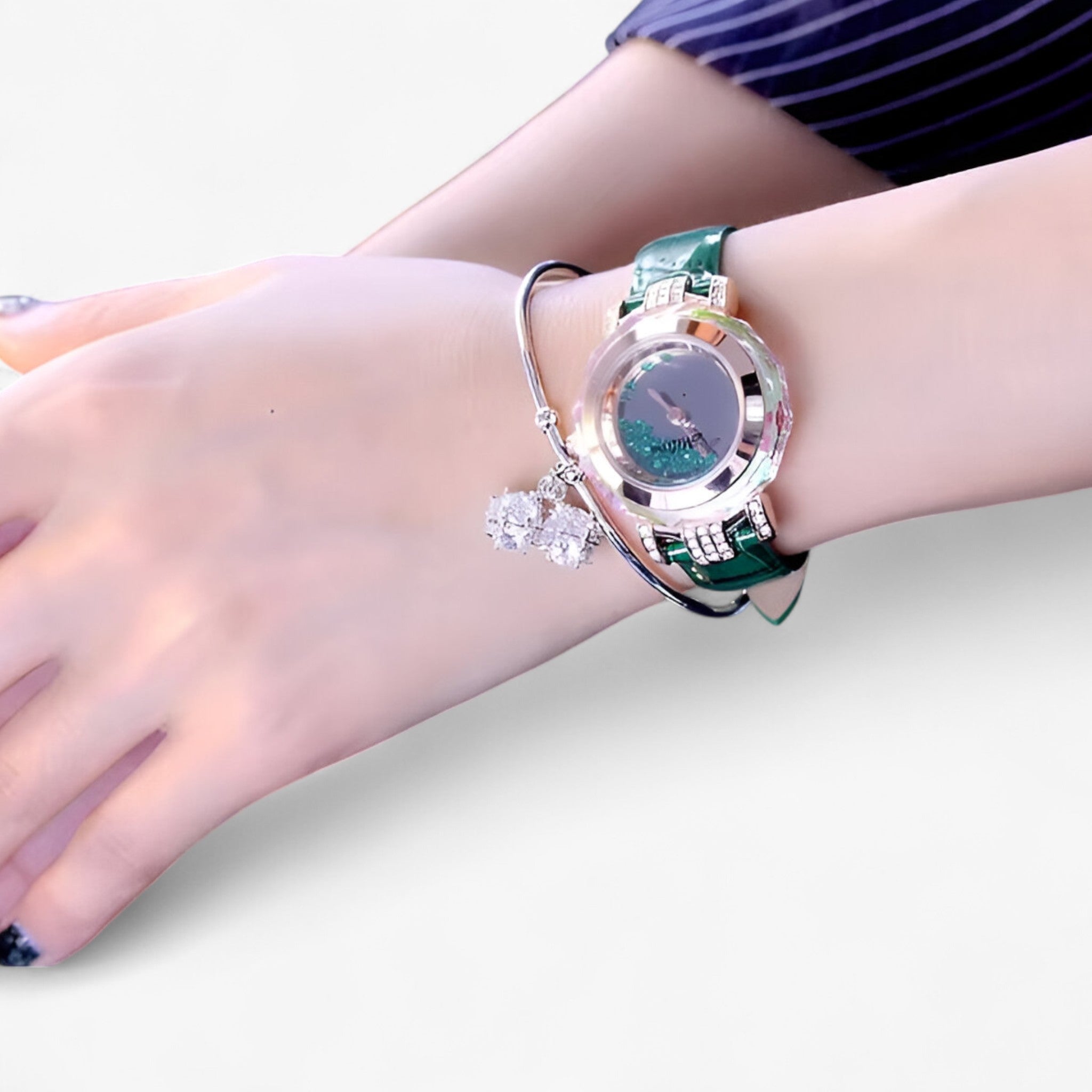 Orologio da donna con cristalli austriaci e movimento al quarzo giapponese Pelle - - austriaci cristalli donna female watch giapponese movimento orologio orologio donna pelle watch for women - Concept Palermo
