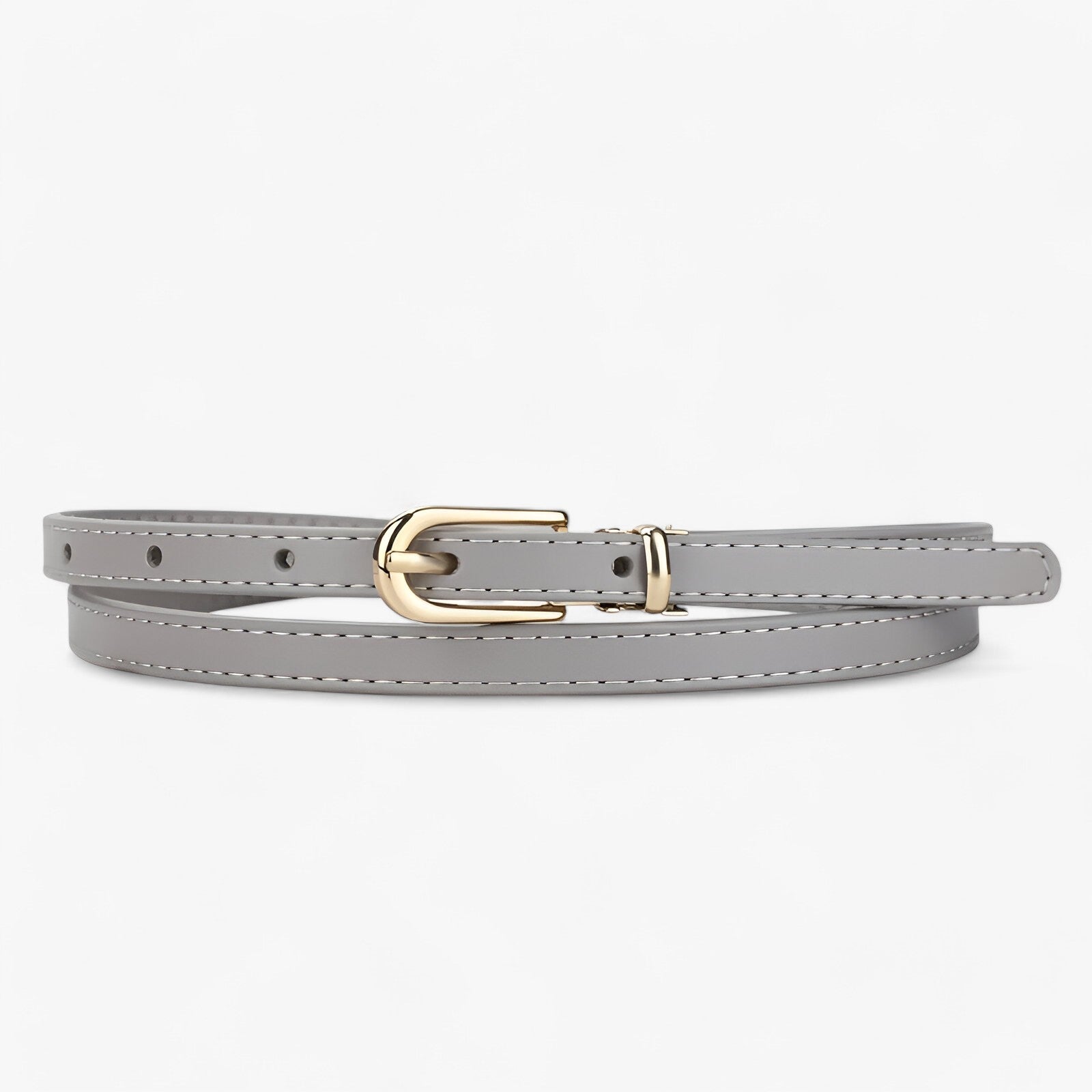 Cintura da donna - Pelle genuina sottile per uno stile disinvolto - Grigio - belts cintura cintura donna disinvolto donna genuina pelle sottile stile waist belt for women Womens belt - Concept Palermo