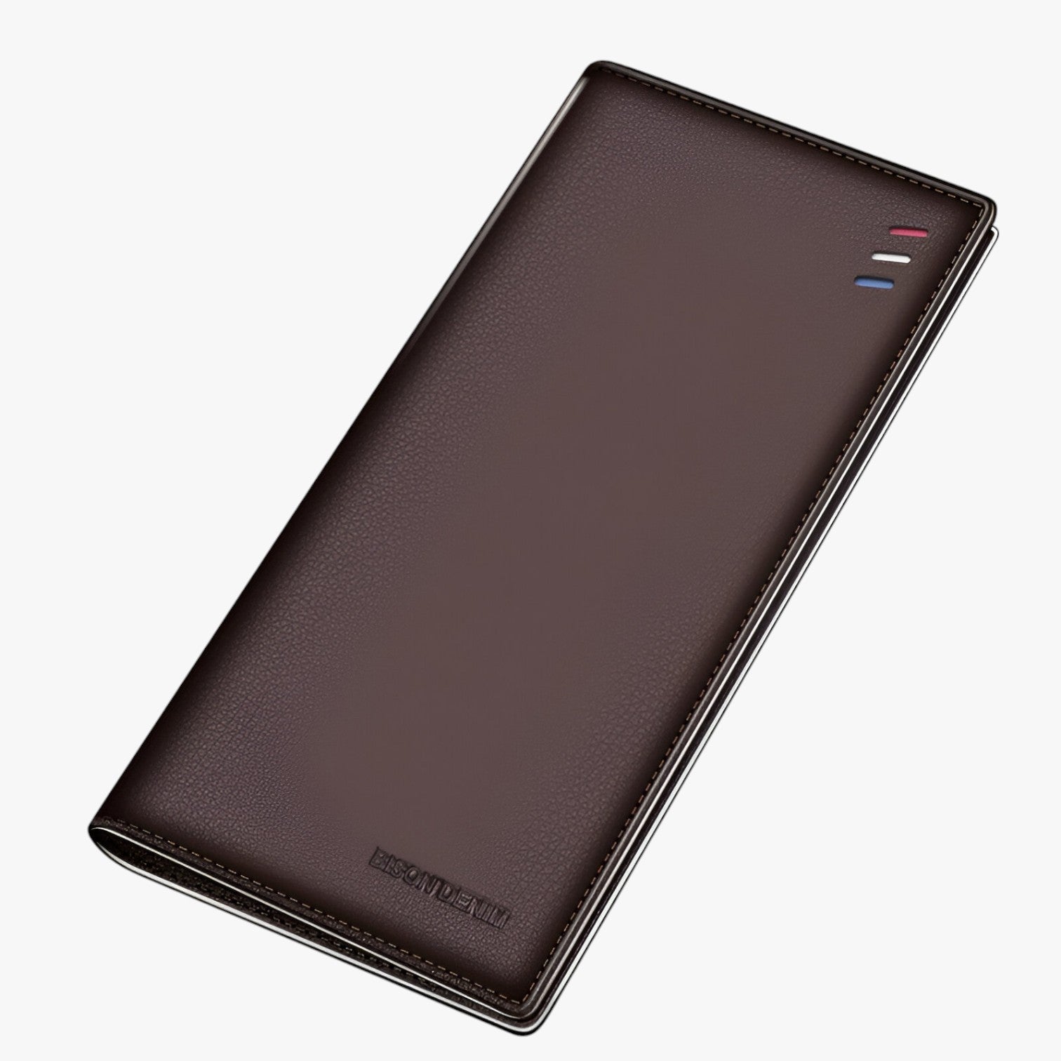 Portafoglio Aziendale In Pelle Sottile - caffè - aziendale mens accessory mens wallet pelle portafoglio portafoglio aziendale sottile wallet wallets - Concept Palermo