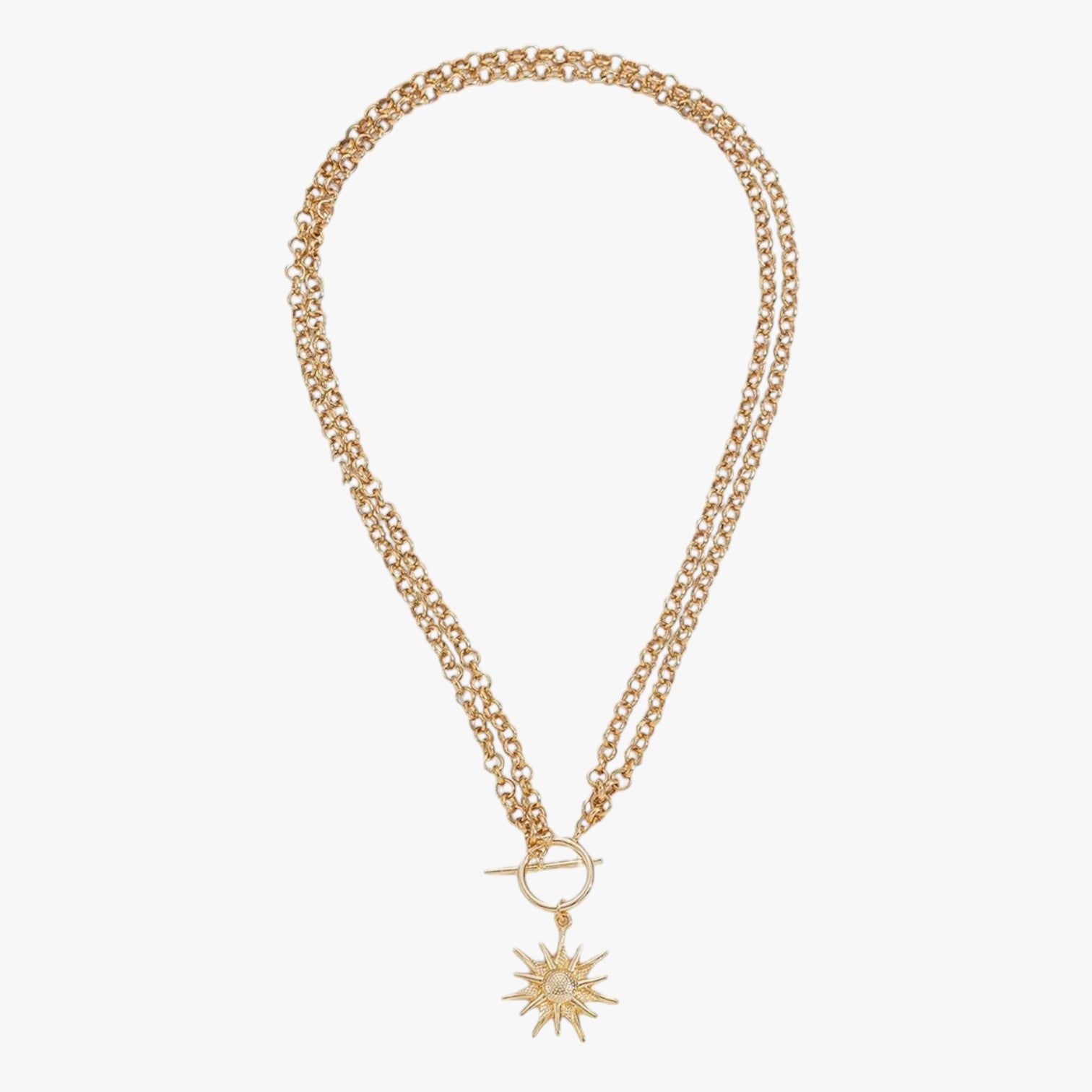 Collana hip hop con sole per look audaci e personalizzati Lana Donna - 41-50cm stile-ins Oro - audaci collana collana sole donna elegant womens necklaces jewelry lana look necklace Necklaces for Women personalizzati - Concept Palermo