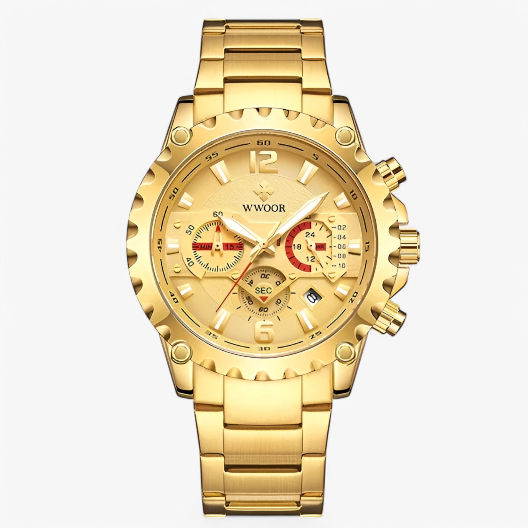 Orologio Cronografo di Lusso in Acciaio Inossidabile - oro oro - accessoires acciaio cronografo horloges inossidabile orologio orologio cronografo watches - Concept Palermo