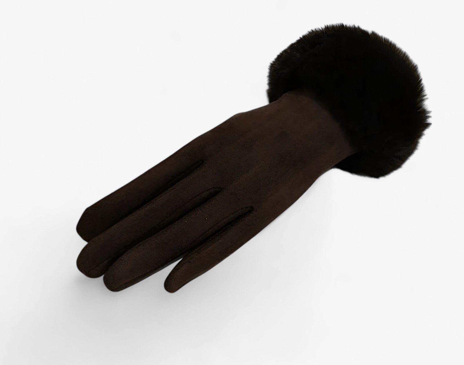 Guanti Touchscreen in camoscio caldo con pelliccia sintetica Uomo - Caffè scuro Taglia unica - caldo camoscio gloves gloves & mittens guanti guanti touchscreen pelliccia sintetica touchscreen winter gloves womens fasion - Concept Palermo