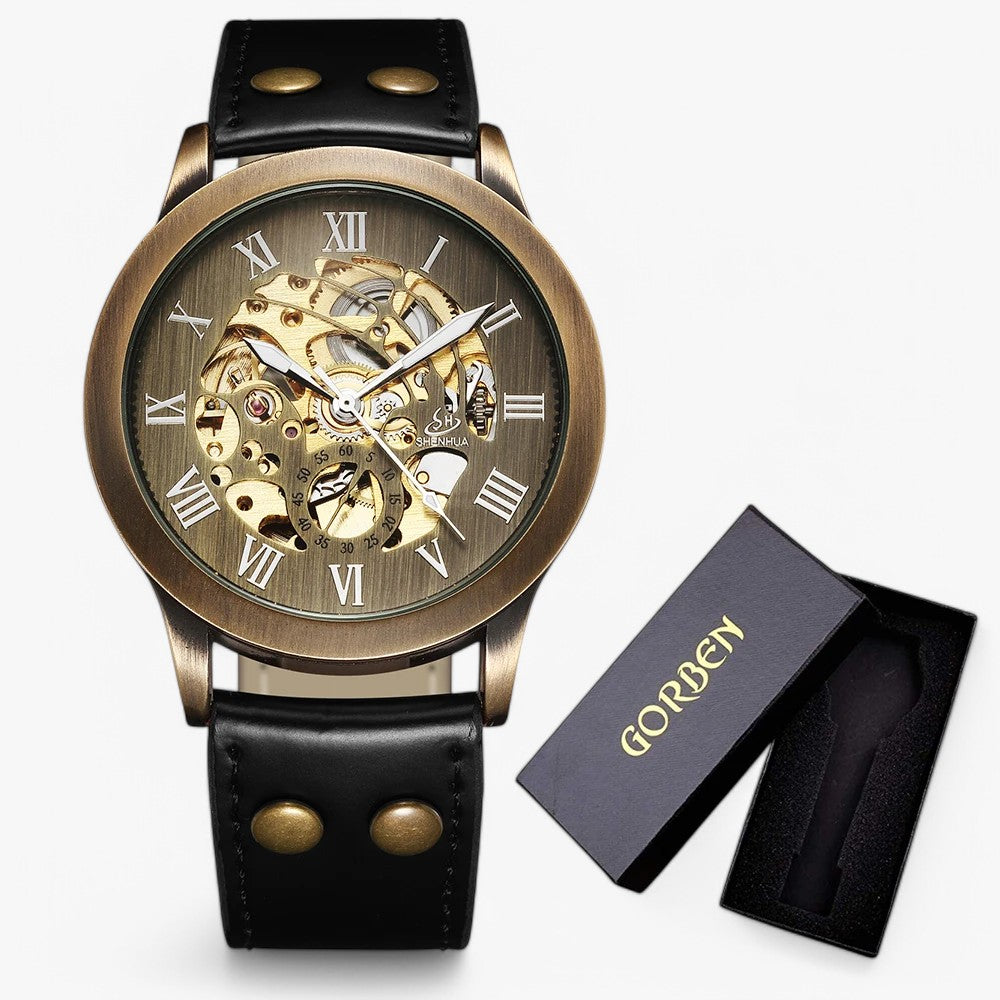 Orologio da uomo retrò di lusso – Senza tempo e stiloso - Nero con scatola - orologio orologio uomo retr stiloso tempo uomo watch for men watches - Concept Palermo