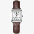 Reloj rectangular de lujo para mujer con diamantes, elegante y brillante