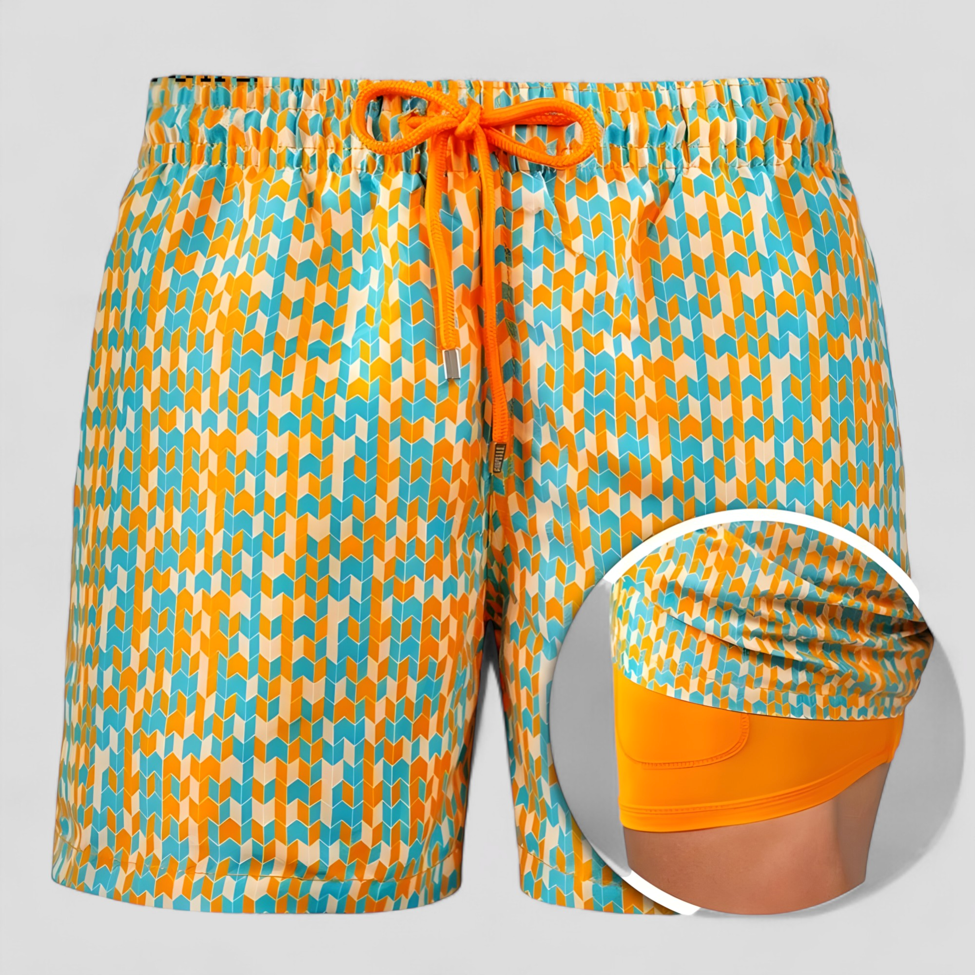 Costume da Bagno Uomo Asciugatura Rapida con Tasche Laterali, Pantaloncino Mare - Arancia - abbigliamento mare asciugatura cintura con cordino costume costume da bagno costume da bagno rapido costume da bagno uomo costume elegante costume per attività acquatiche costume uomo nuoto e sport acquatici rapida shorts shorts da nuoto tasca interna costume tasche uomo - Concept Palermo