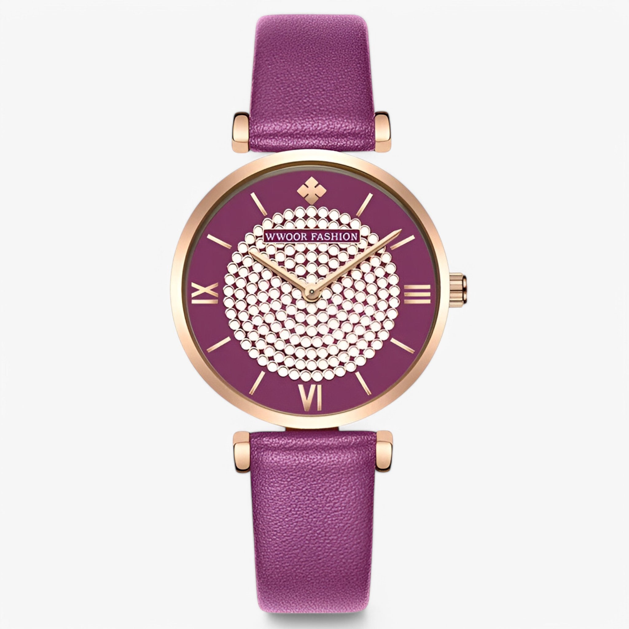 Orologio in pelle rossa Uomo - viola - orologio orologio pelle pelle rossa uomo watch for women watches - Concept Palermo