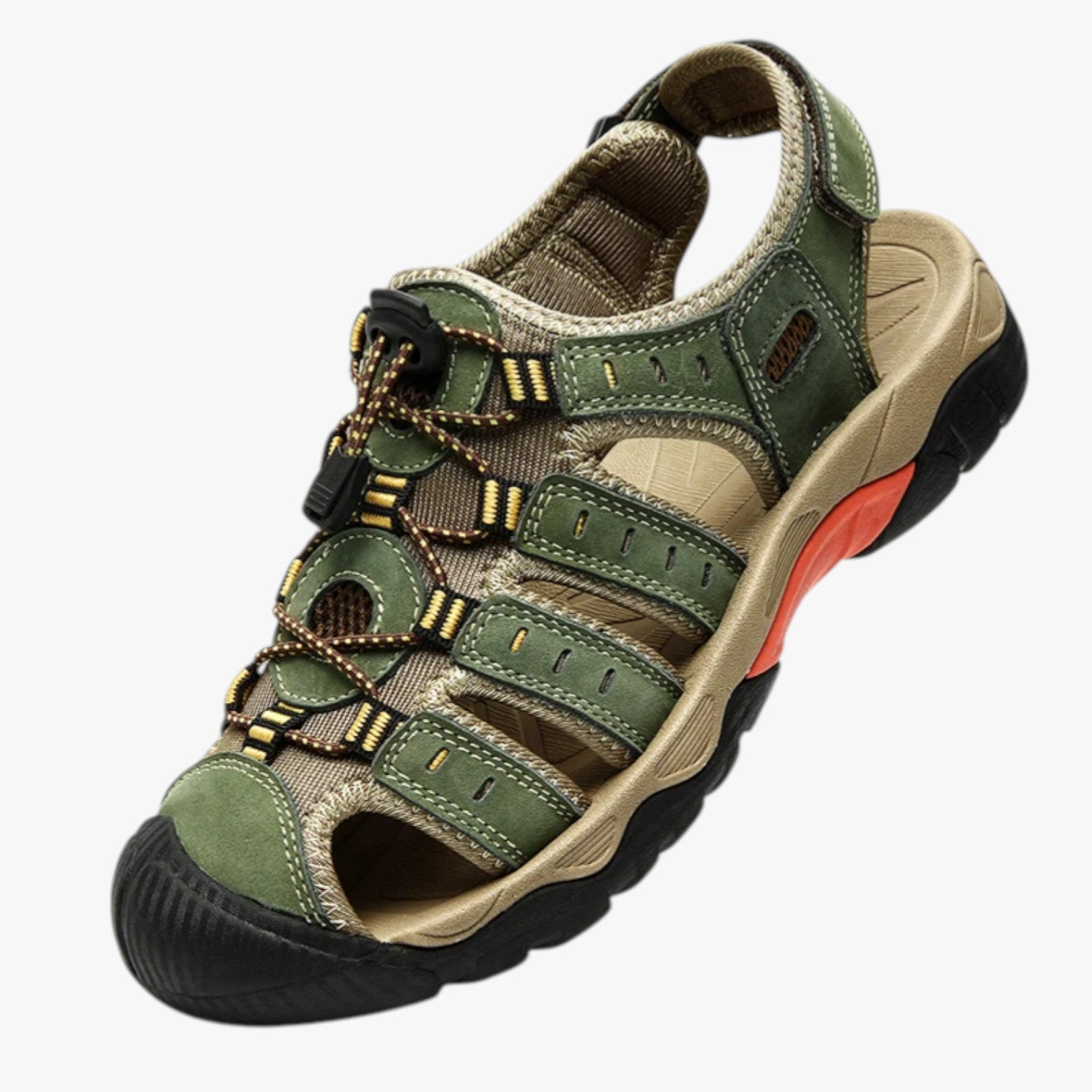 Sandali Trekking Uomo Chiusi, Protettivi e Comodi per Sentieri e Outdoor - Verde - chiusi comfort Footwear mens footwear protezione sandali sandali trekking sandals sandals for men sentieri summer footwear trekking - Concept Palermo