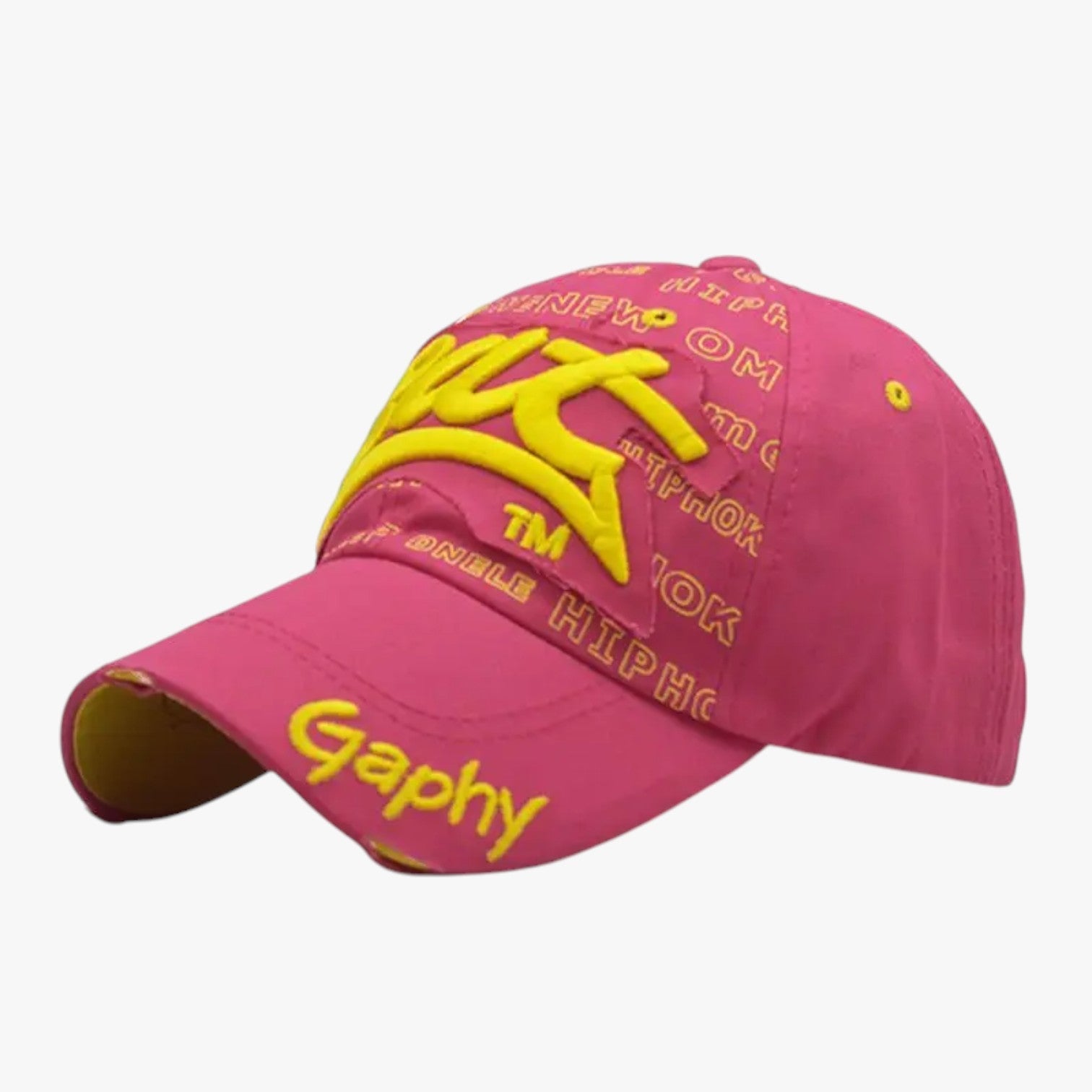 Berretto snapback in cotone per uomo - Stile cool con ricamo di squali Lino - Roze Geel XXL >8J - Baseball caps berretto berretto snapback caps cool cotone lino men's hat mens accessory ricamo snapback - Concept Palermo