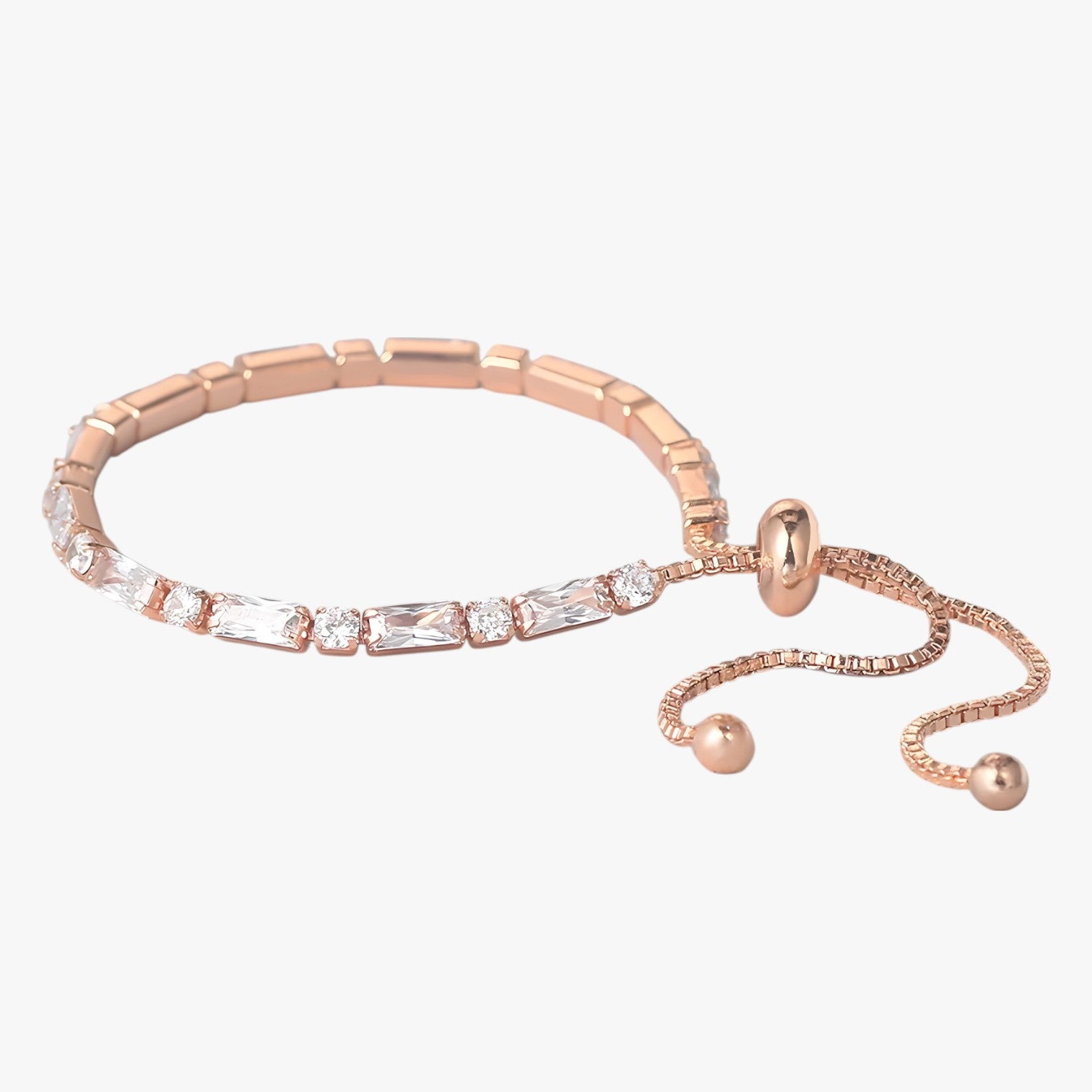 Bracciale Geometrico Oro Rosa con Zircone Regalo Donna - - bracciale bracciale geometrico BRACELET BRACELET FOR WOMEN BRACELETS bracelets for women donna geometrico jewelry regalo women bracelets zircone - Concept Palermo