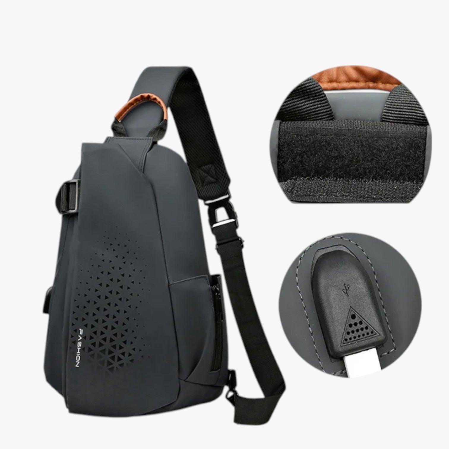 Borsa a tracolla impermeabile Dominick con USB: stile e ricarica sempre con te Uomo - - Bags borsa borsa tracolla dominick impermeabile mens bag ricarica sempre stile - Concept Palermo