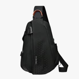 Borsa a Tracolla Uomo Dominick Nera Impermeabile con USB per Lavoro e Viaggio - L Nero - Bags borsa borsa tracolla dominick impermeabile Linen Men mens bag ricarica sempre stile - Concept Palermo