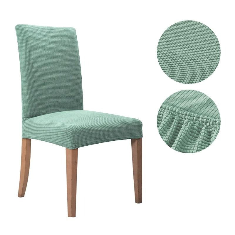 Copertura per Sedia Bellezza Elasticizzata - Set 2 Pezzi Universale - Verde chiaro | 2 pezzi - belleza confezione copertura copertura sedia home & garden seat cover sedia slipcovers uomo - Concept Palermo