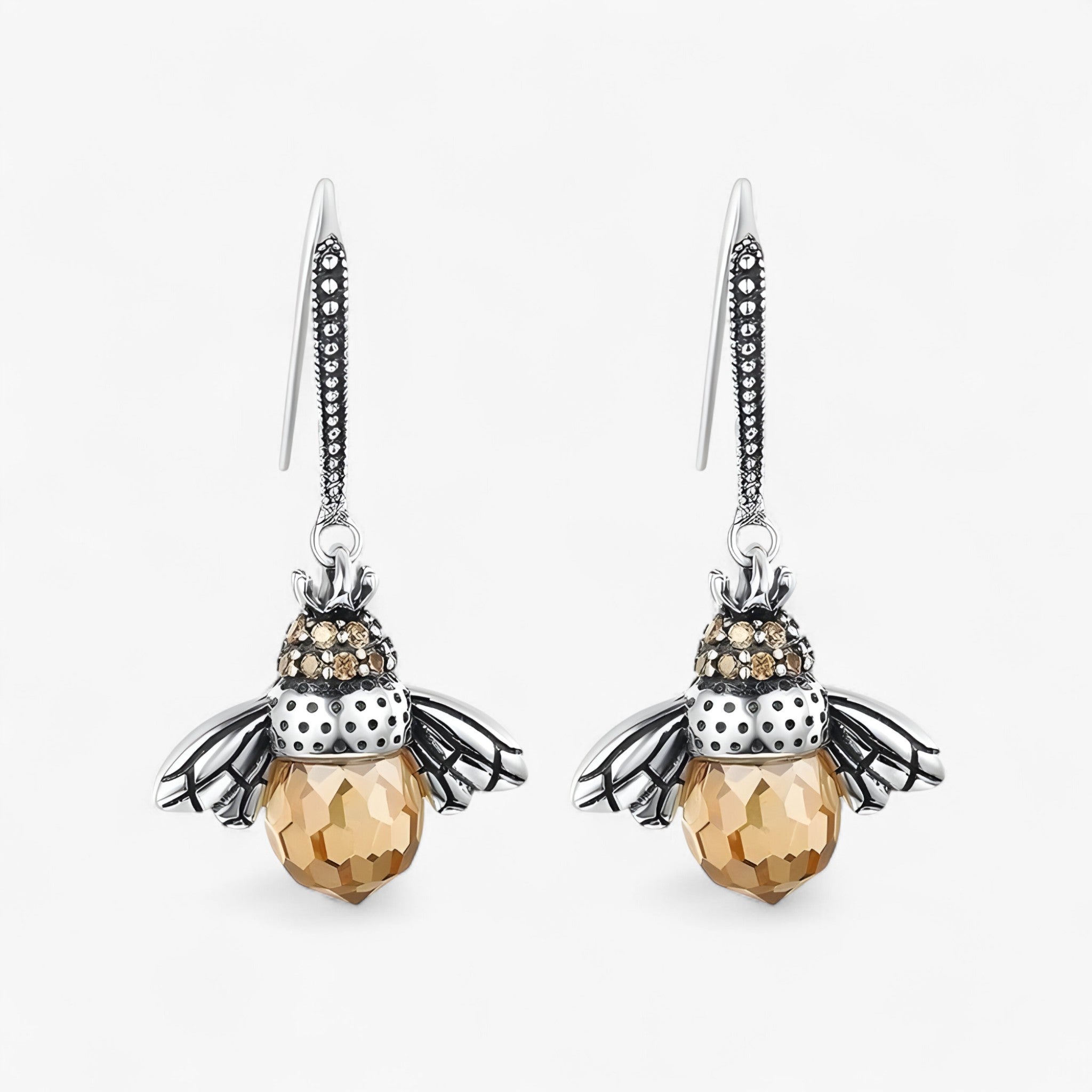 Orecchini a goccia di cristallo bee Donna - Argento - cristallo donna Earrings Earrings for Women Girls goccia jewelry New Fashion Earrings orecchini orecchini goccia womens earring - Concept Palermo