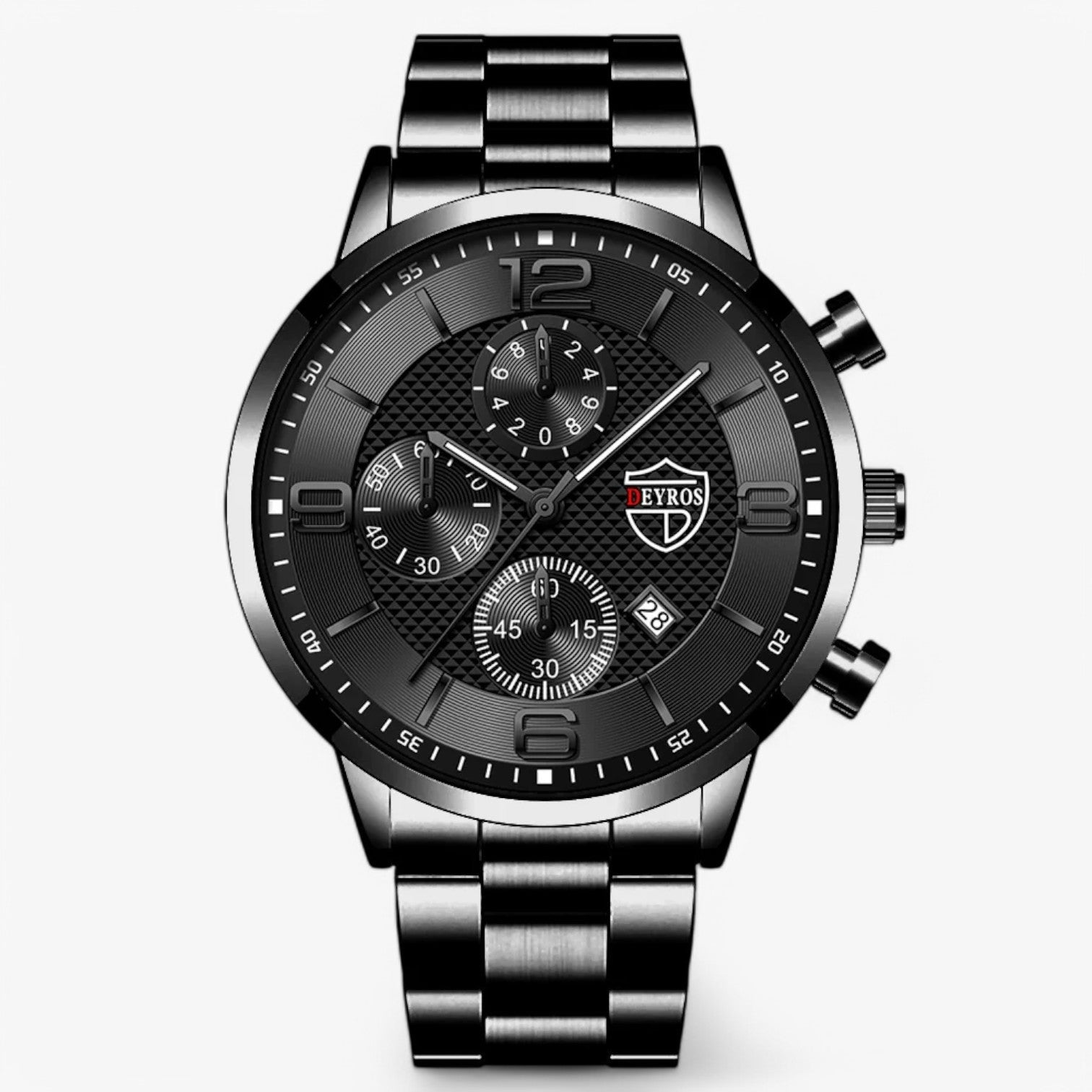 Orologio da Uomo in Acciaio Inossidabile con Funzione Luminosa - Nero Nero - acciaio funzione inossidabile luminosa mens accessory orologio orologio uomo uomo watch for men watches - Concept Palermo