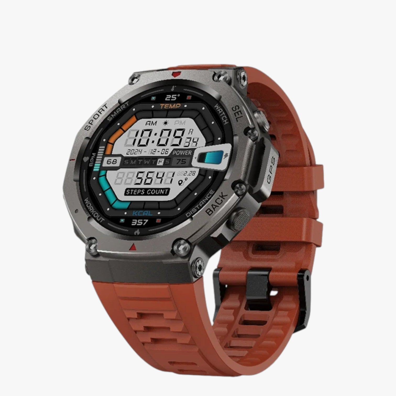 Smartwatch sportivo da uomo: chiamate, GPS e bussola con un solo tocco - DM58 GPS Rosso - bussola chiamate Smart Watches smartwatch smartwatch sportivo solo sportivo tocco uomo watch watch for men WATCHES FOR MEN - Concept Palermo