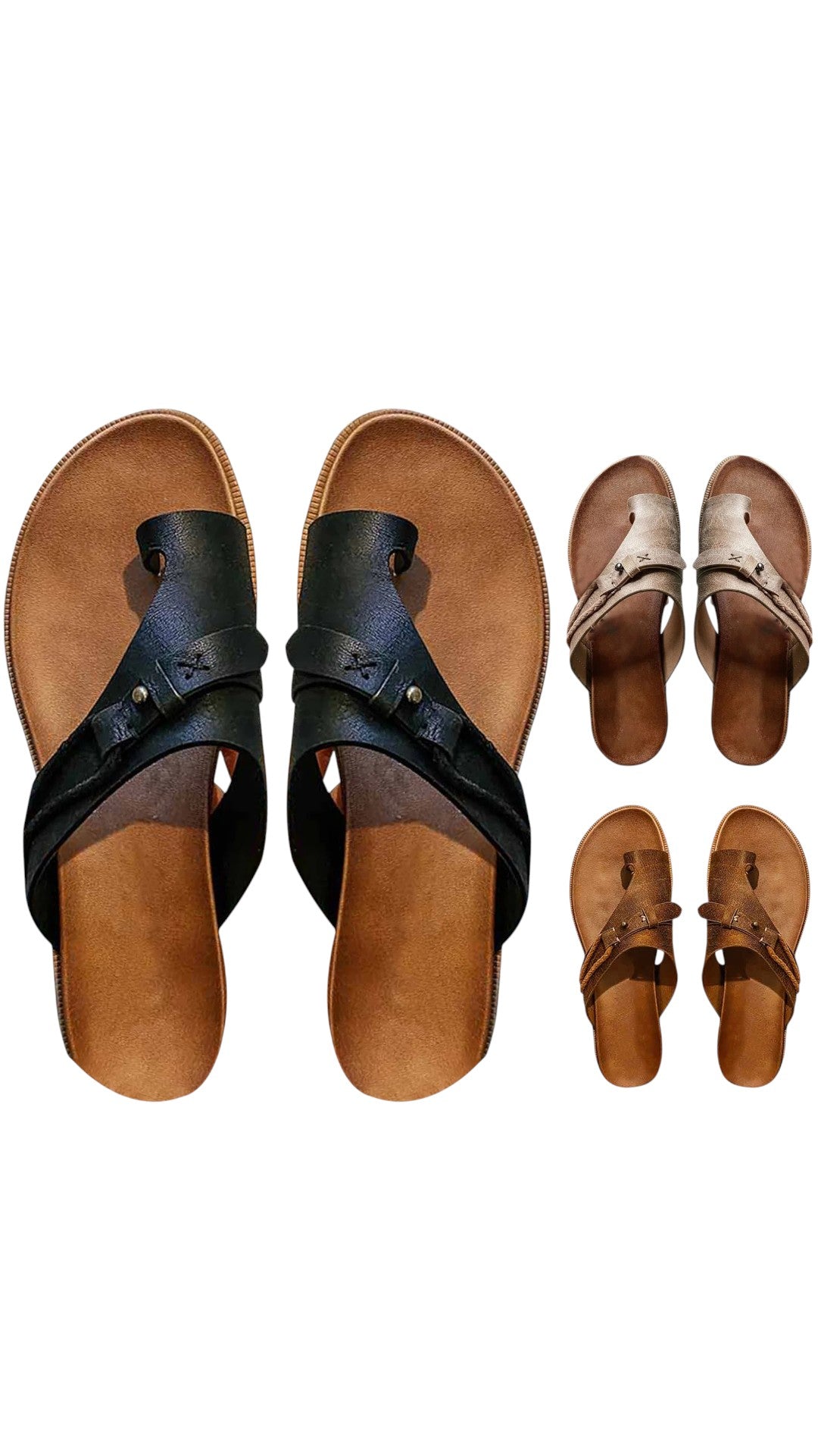 Sandali artigianali in pelle con fascia incrociata e anello per il dito Donna - - Accessoires anello artigianali Dames dito donna elisa | sandali artigianali in pelle con fascia incrociata e anello per il dito - €25 fascia incrociata pelle Sandalen Schoenen - Concept Palermo