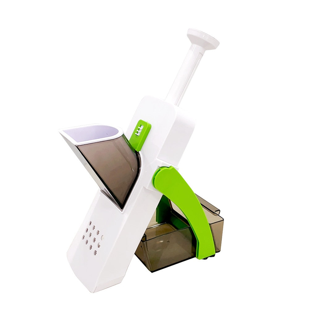 Tritaverdure Manuale Professionale con 5 Lame in Acciaio Inox per Verdure e Frutta - Verde - alla home & garden kitchen slicers perfezione slicers taglia taglia trita trita verdure - Concept Palermo
