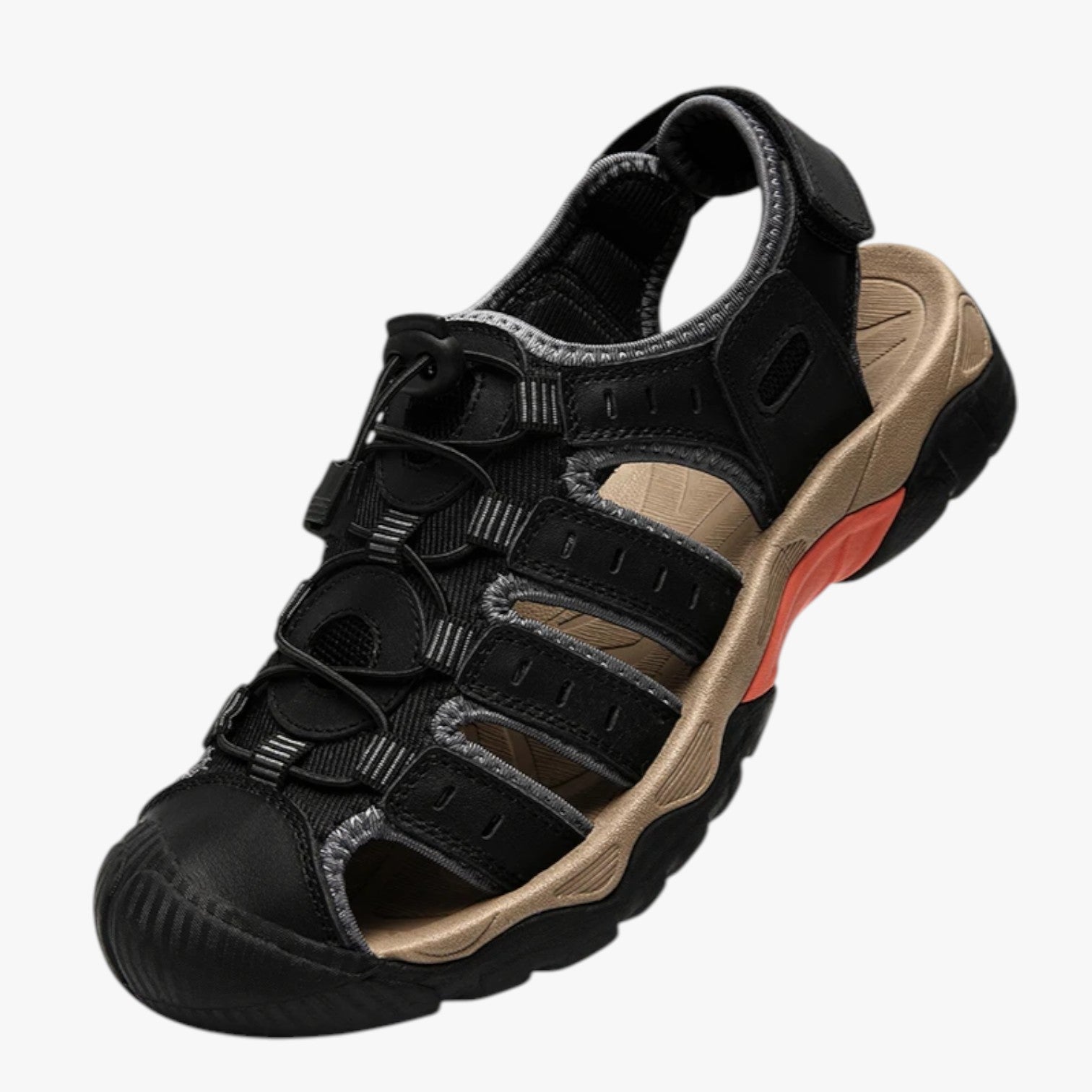 Sandali Trekking Uomo Chiusi, Protettivi e Comodi per Sentieri e Outdoor - Nero - chiusi comfort Footwear mens footwear protezione sandali sandali trekking sandals sandals for men sentieri summer footwear trekking - Concept Palermo