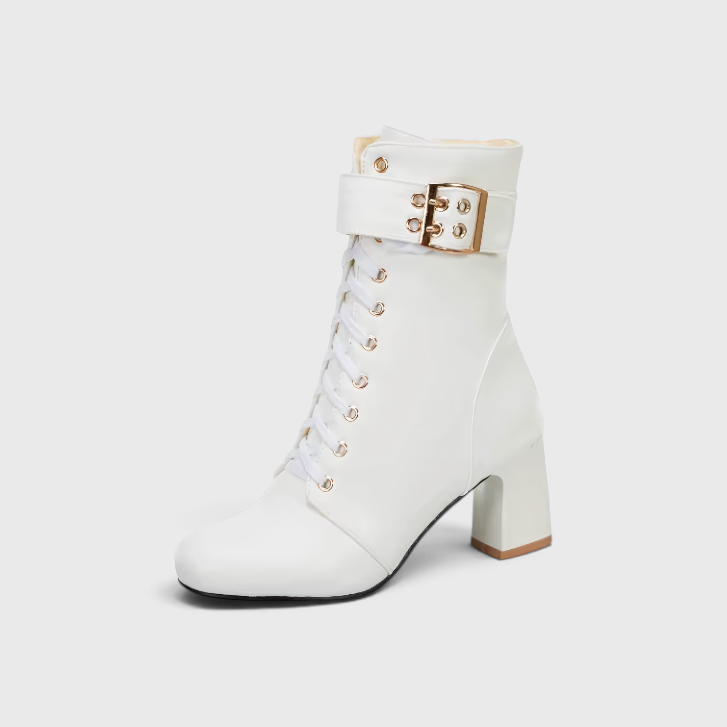 Botines al tobillo con cordones y correa ajustable