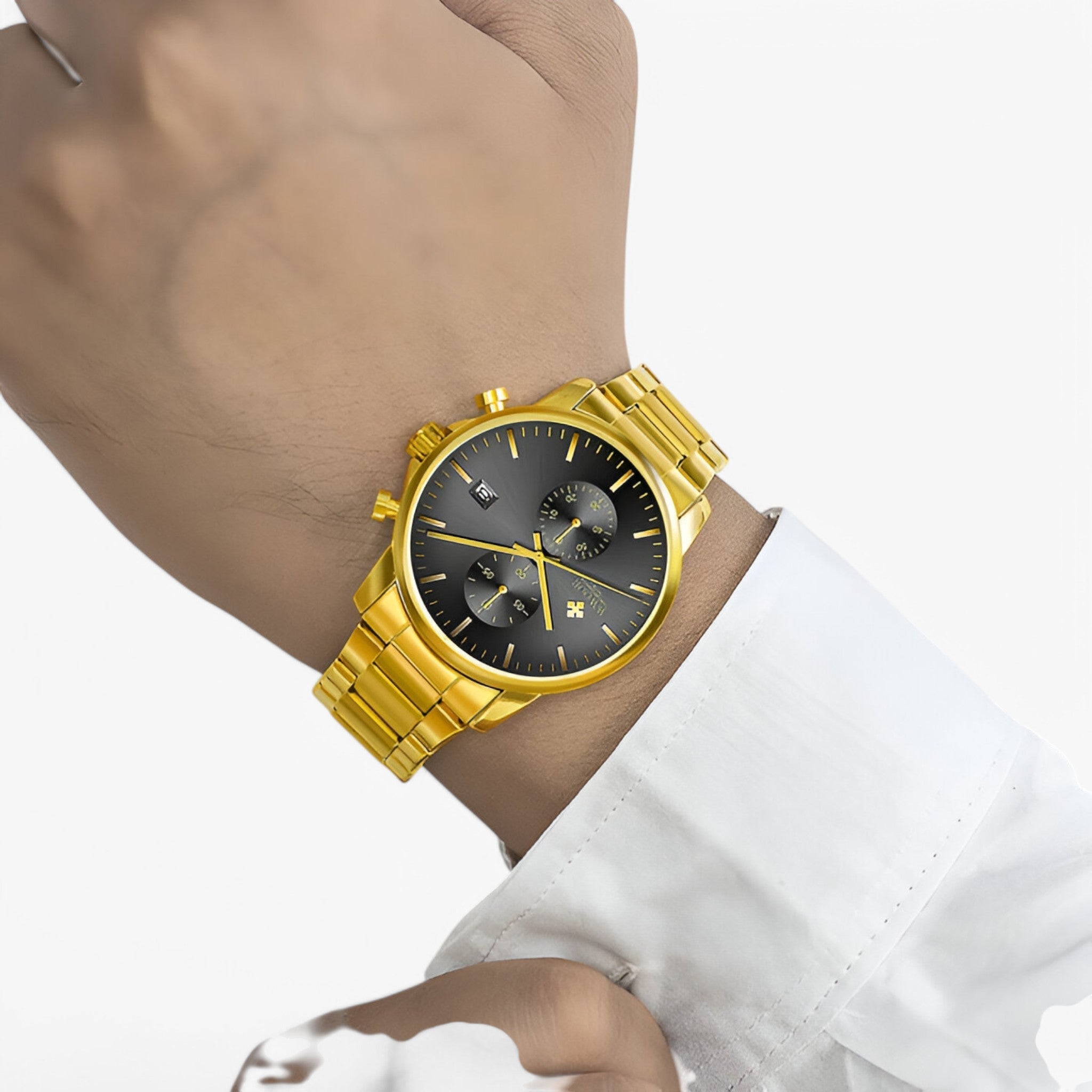 Cronografo da Uomo Leggero in Acciaio Inossidabile Argento - - acciaio cronografo cronografo leggero inossidabile leggero uomo watches WATCHES FOR MEN wistwatches - Concept Palermo