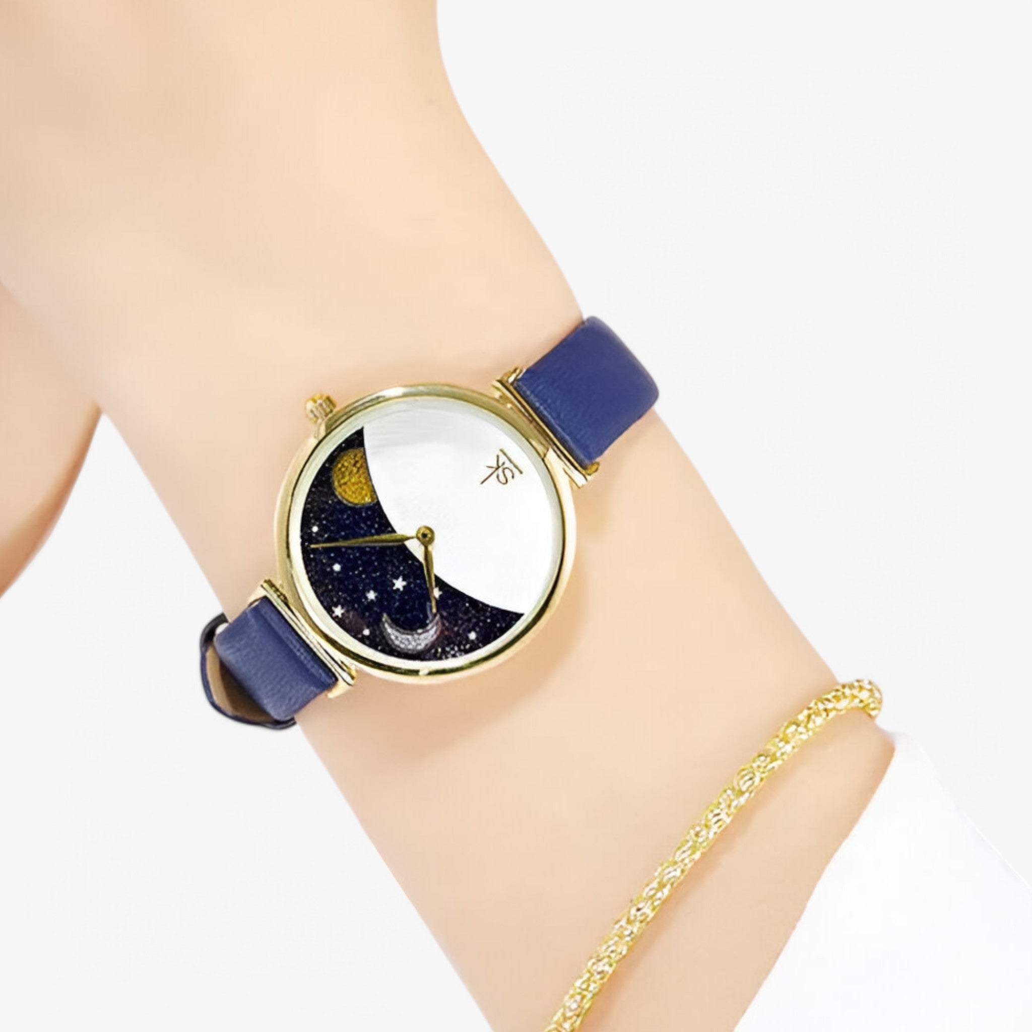 Orologio da donna con quadrante romantico luna e stelle - - donna female watch luna orologio orologio donna quadrante romantico stelle watch for women watches - Concept Palermo