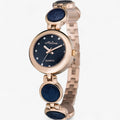 Reloj de mujer de lujo con correa de acero y clip de cristal