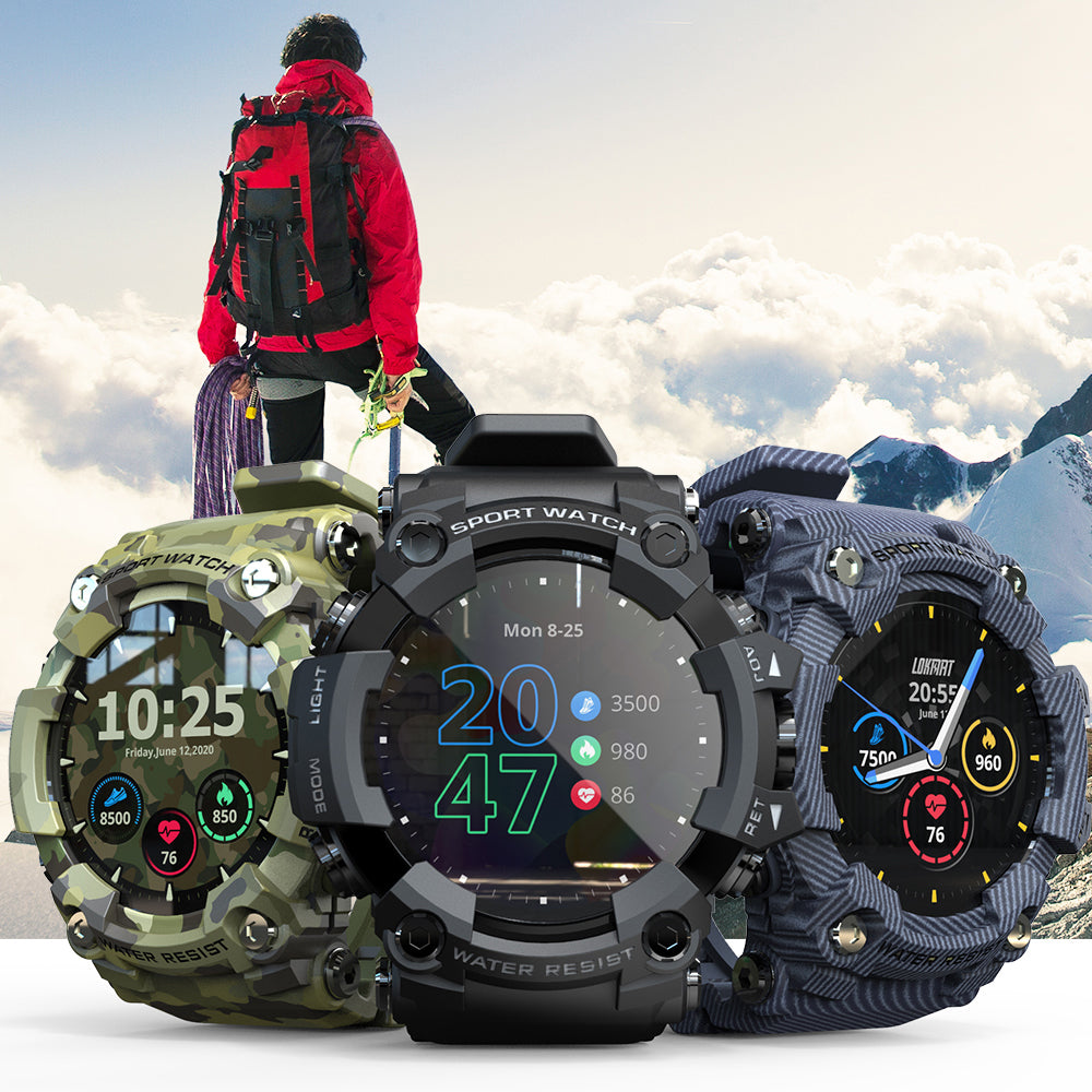 Smartwatch Militare Uomo, Impermeabile con Cardiofrequenzimetro e GPS integrato - - militare new_for_google smartwatch smartwatch militare uomo watches - Concept Palermo