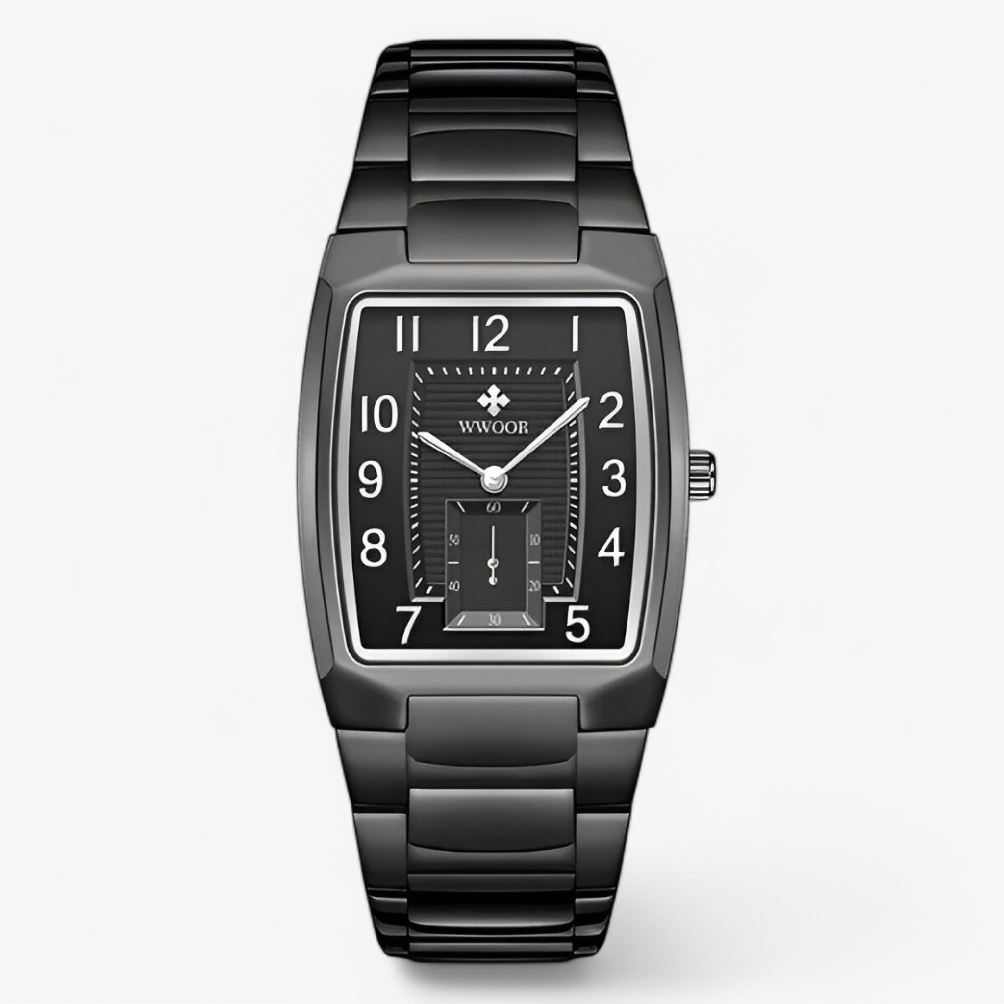 Orologio Uomo Quadrato in Acciaio Inox di Lusso - Elegante e Moderno - nero nero - accessoires acciaio horloges inox orologio orologio quadrato quadrato uomo watches - Concept Palermo