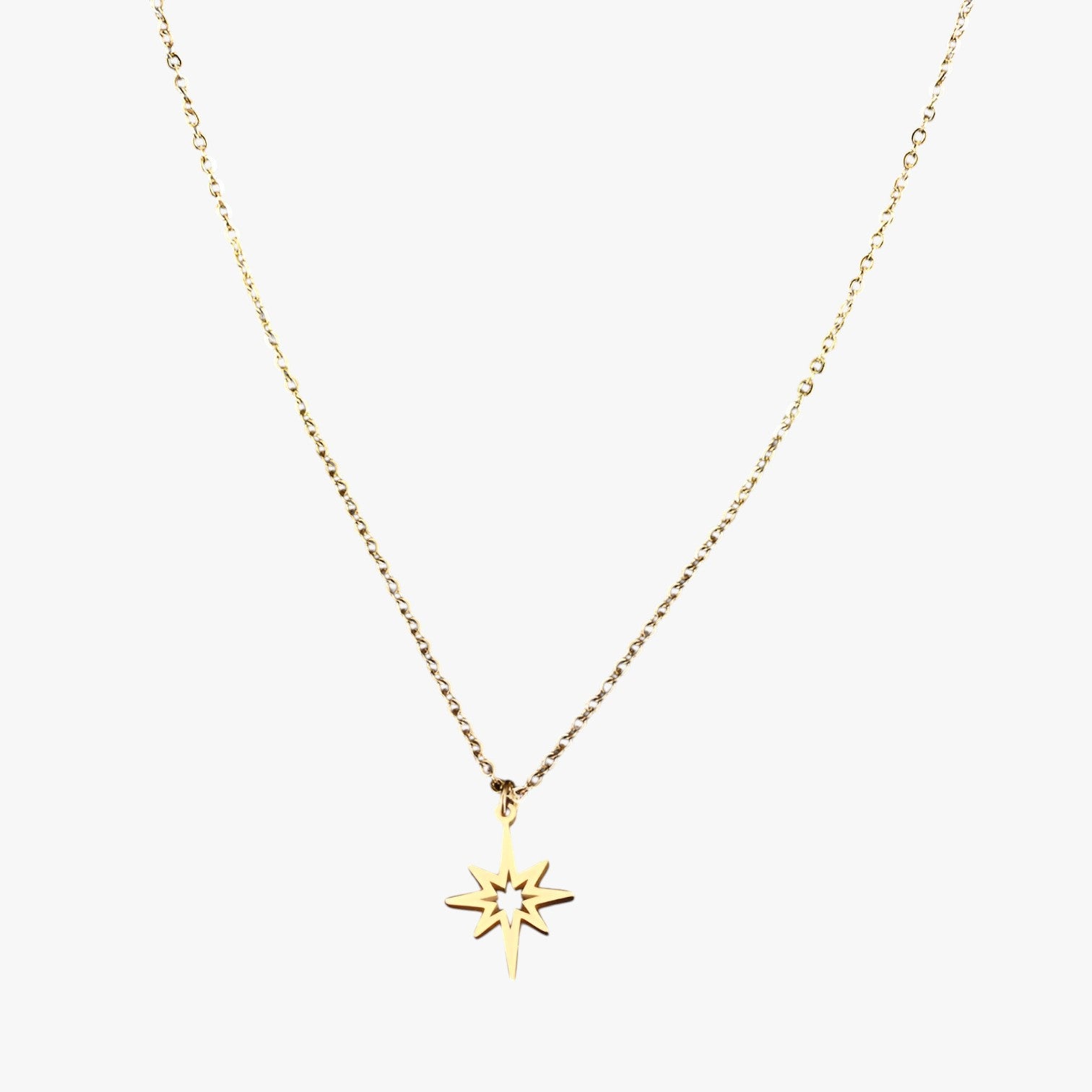 Collana con ciondolo a stella in acciaio inossidabile Donna - - acciaio ciondolo collana collana ciondolo donna elegant womens necklaces inossidabile jewelry necklace NECKLACES Necklaces for Women stella - Concept Palermo