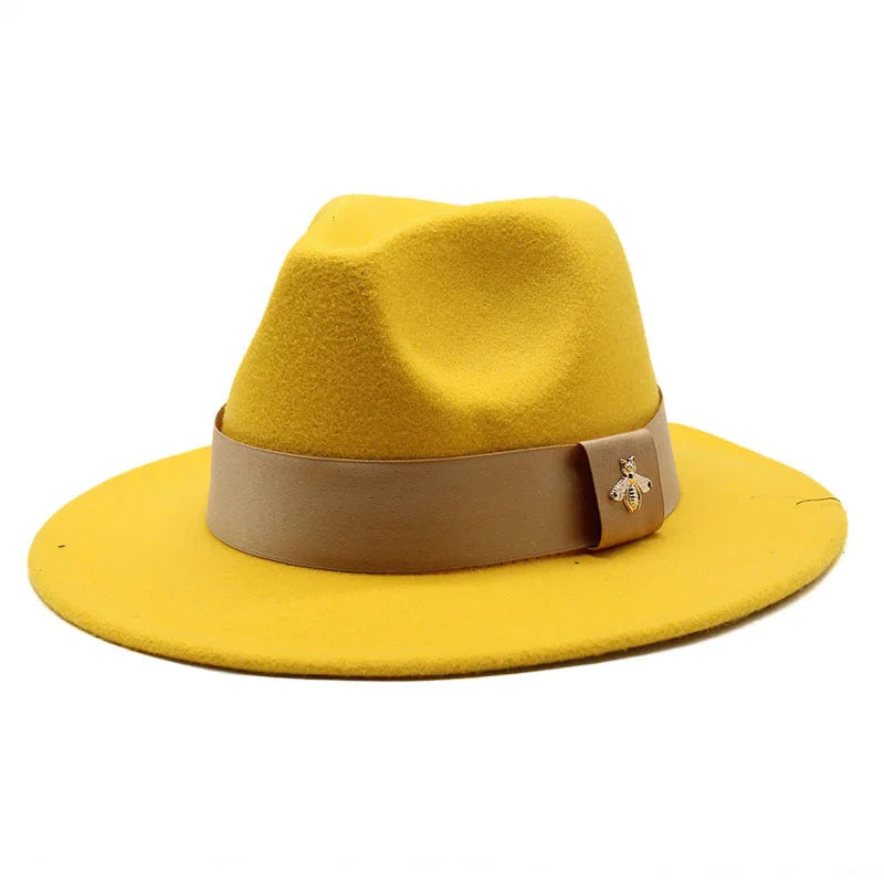 Cappello Fedora da donna: e alla moda per le occasioni formali - Giallo senape - alla beach hat bucket hats cappello cappello fedora donna fedora floppy hat formali Hat Hat for girls moda occasioni straw hat summer hat sun hat Sun Hats wide brim hat women hat - Concept Palermo