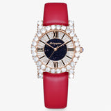 Dameshorloge met kristallen en diamanten