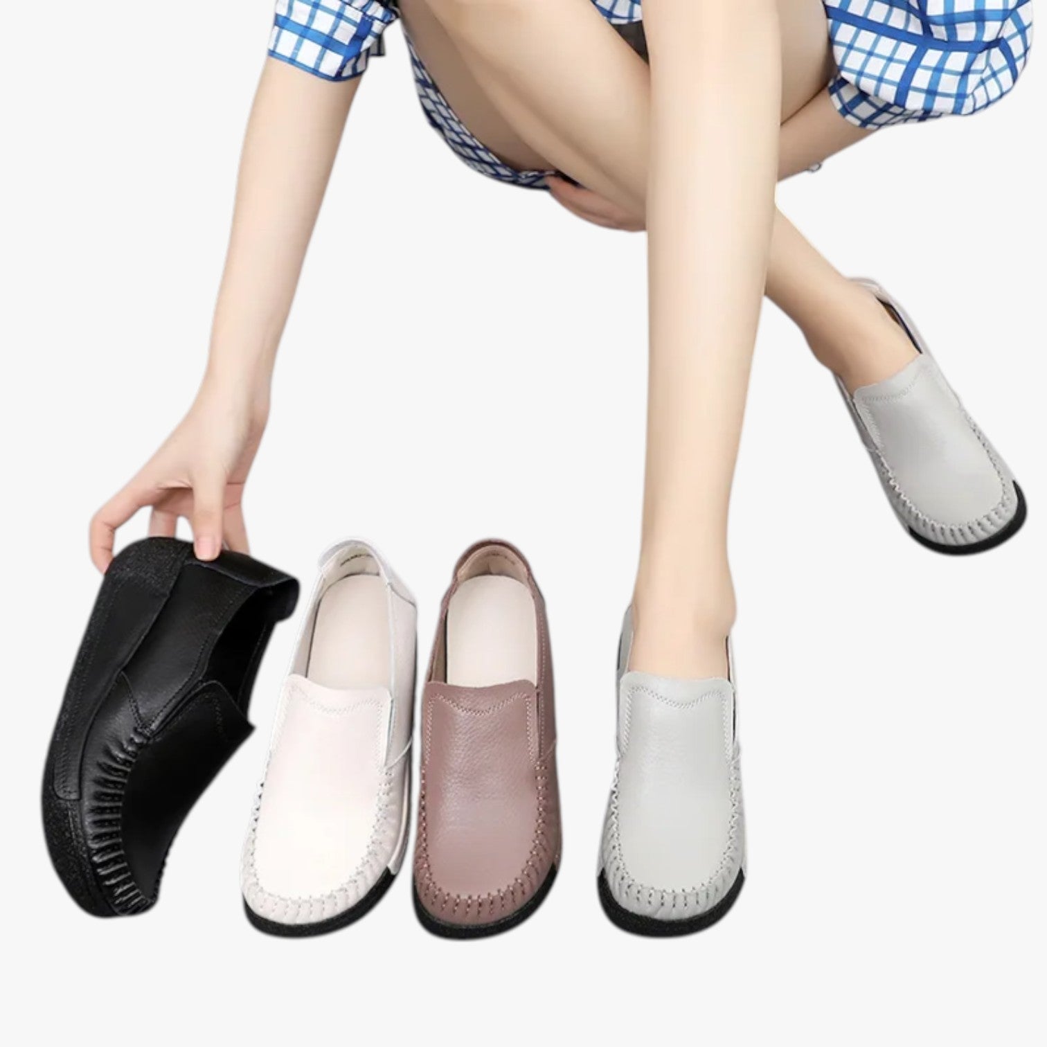 Mocassini in vera pelle - Morbidi e comodi con plateau per le mamme - - comodi mamme mocassini mocassini vera morbidi pelle plateau shoes shoes for women womens shoes - Concept Palermo