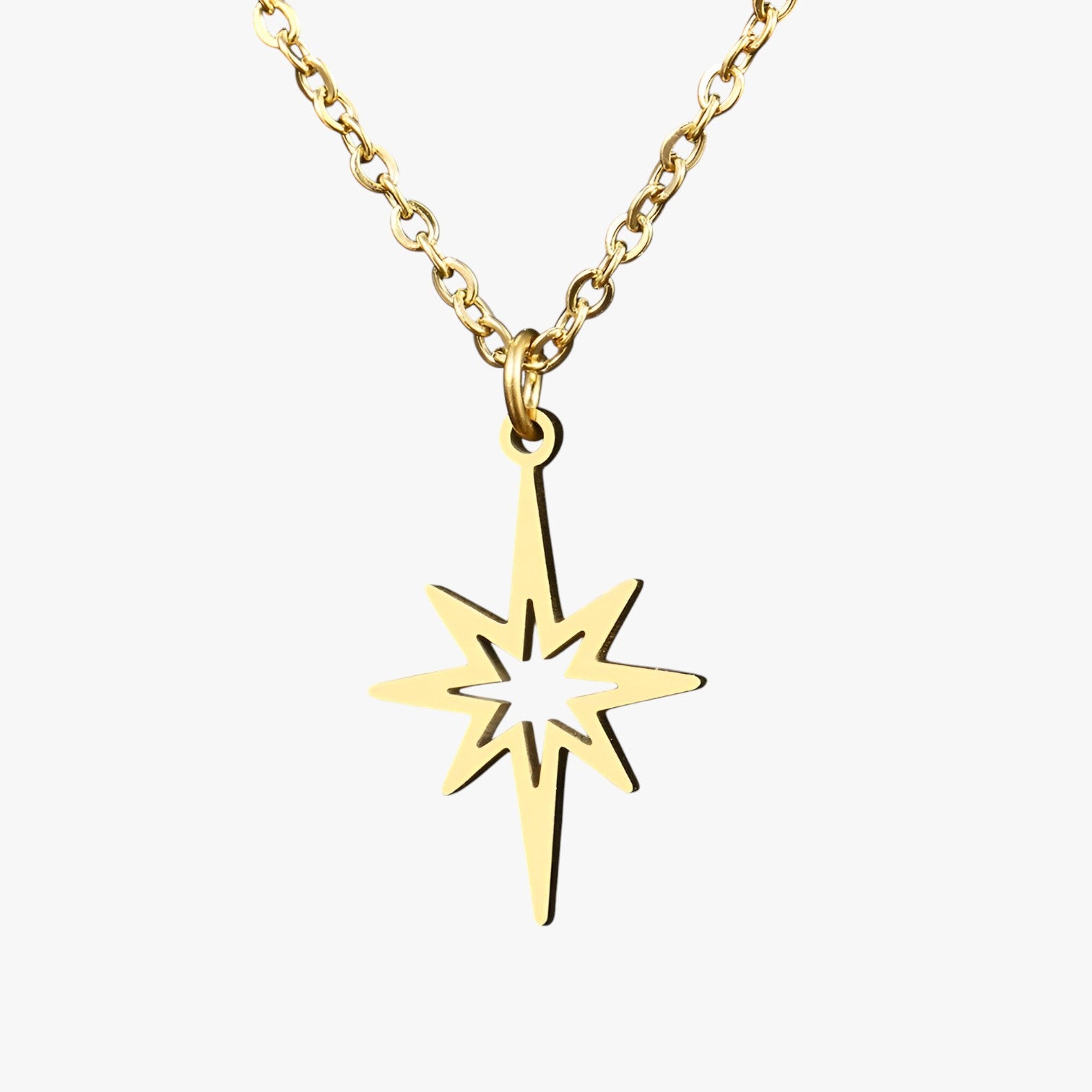 Collana con ciondolo a stella in acciaio inossidabile Donna - - acciaio ciondolo collana collana ciondolo donna elegant womens necklaces inossidabile jewelry necklace NECKLACES Necklaces for Women stella - Concept Palermo