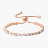Geometrische roségouden armband met zirkonia, cadeau voor dames