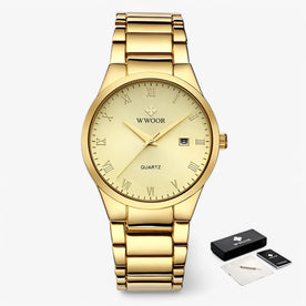Orologio Acciaio Quarzo Uomo Elegante - Oro oro con scatola - acciaio Men orologio orologio acciaio quarzo Stainless steel uomo watches WATCHES FOR MEN - Concept Palermo