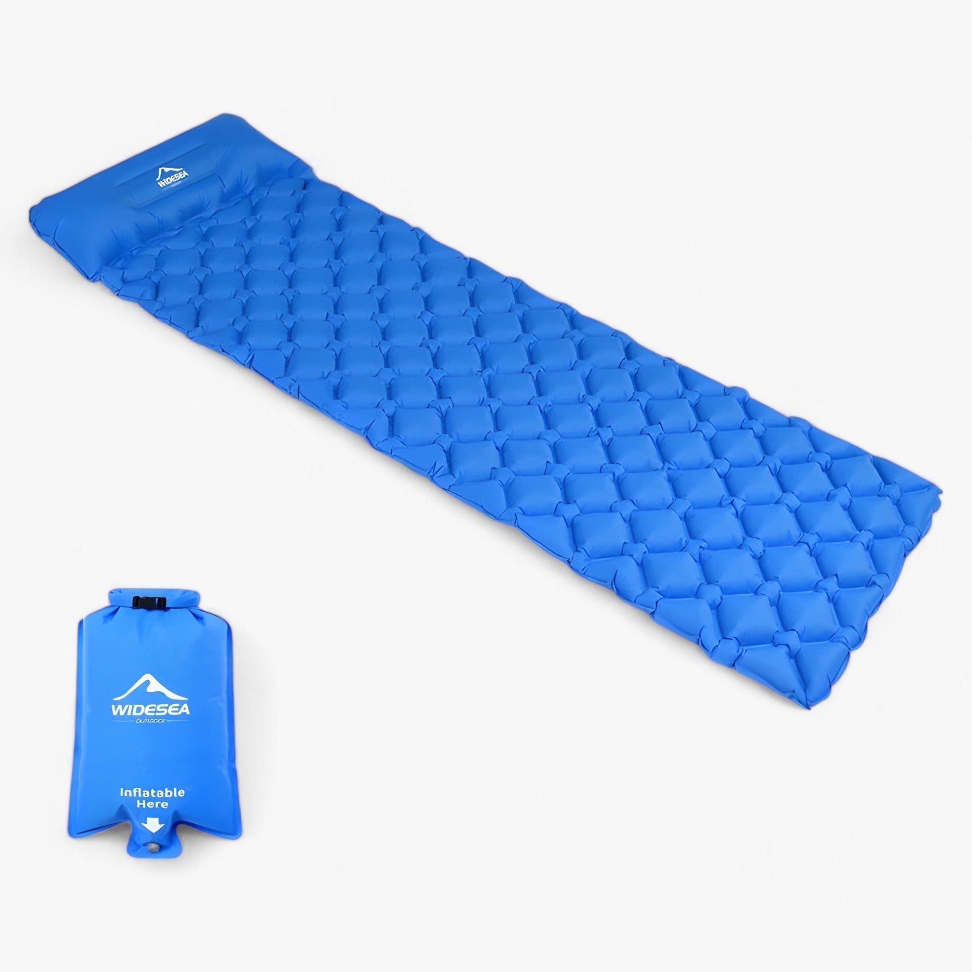 Materasso gonfiabile - Imbottitura ultraleggera per il comfort all'aperto - Blu con Airbag - aperto camping pads comfort gonfiabile imbottitura materasso materasso da campeggio | materasso gonfiabile - imbottitura ultraleggera per il comfort all'aperto- € materasso gonfiabile sleeping pads ultraleggera - Concept Palermo