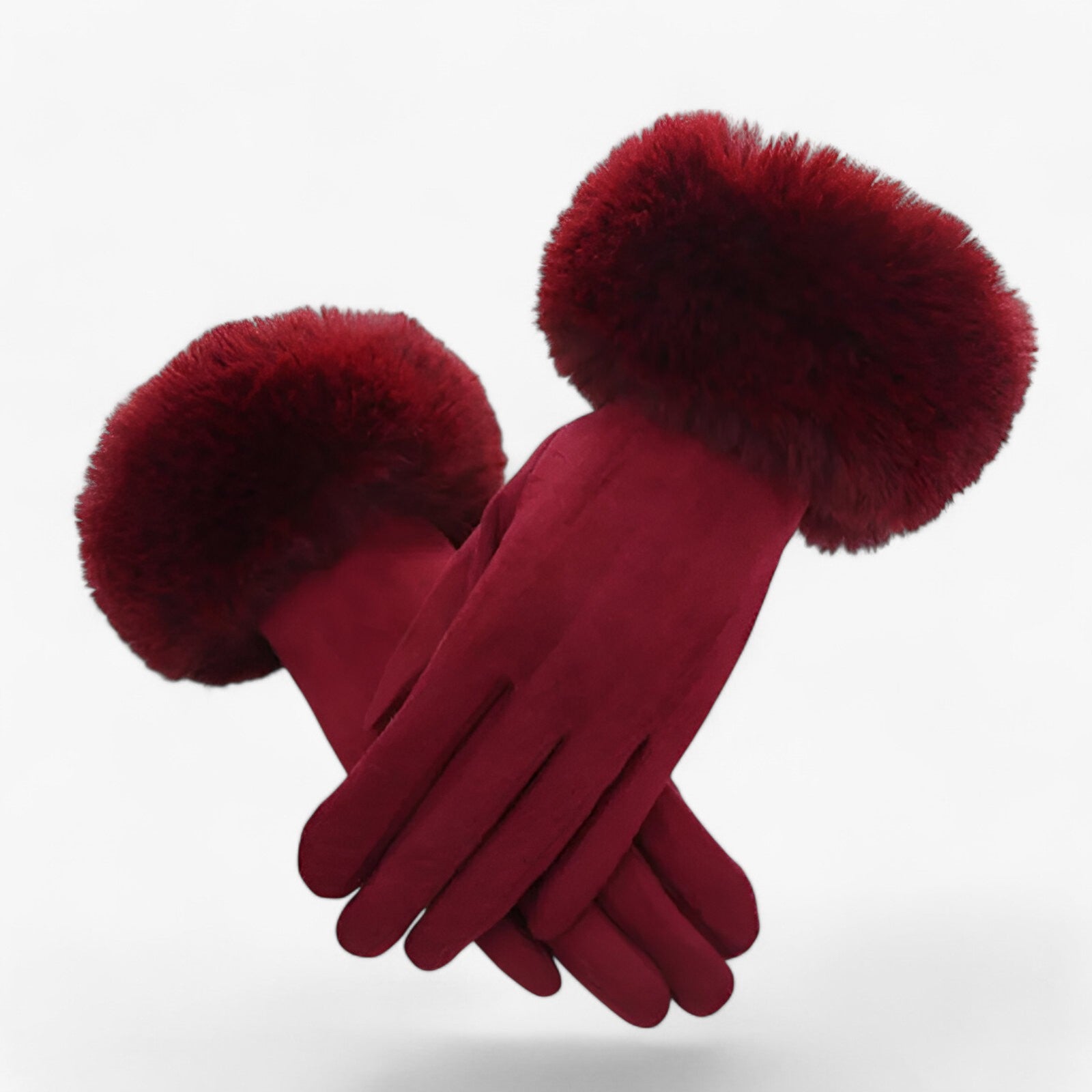 Guanti Touchscreen in camoscio caldo con pelliccia sintetica Uomo - - caldo camoscio gloves gloves & mittens guanti guanti touchscreen pelliccia sintetica touchscreen winter gloves womens fasion - Concept Palermo