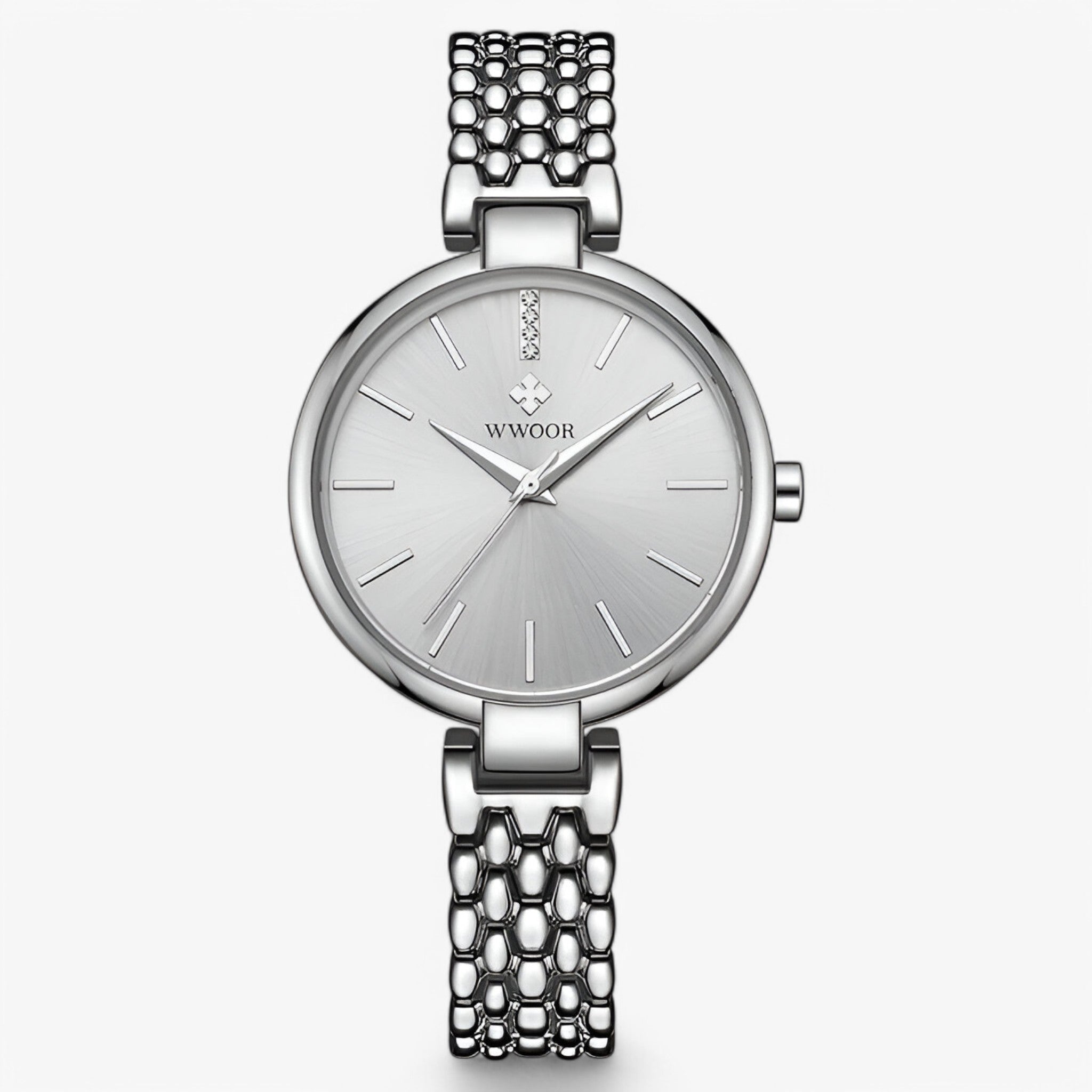 Nuovo orologio di lusso da donna con cinturino al quarzo con diamanti - Bianca - cinturino diamanti donna orologio orologio donna quarzo watch for women watches - Concept Palermo