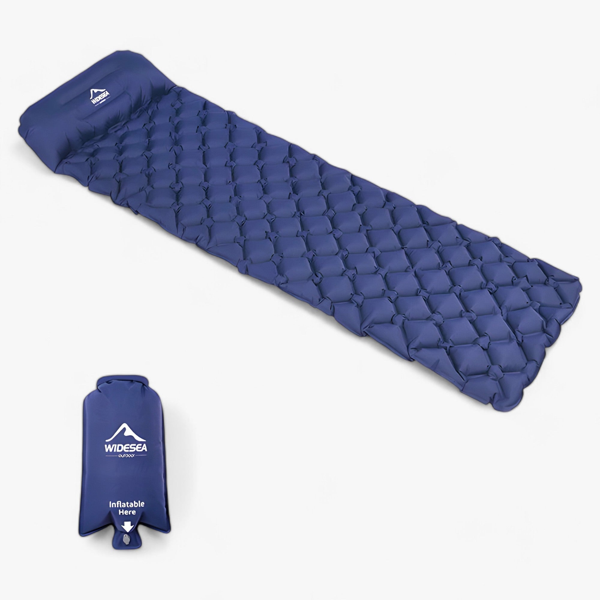 Materasso gonfiabile - Imbottitura ultraleggera per il comfort all'aperto - Blu scuro con Airbag - aperto camping pads comfort gonfiabile imbottitura materasso materasso da campeggio | materasso gonfiabile - imbottitura ultraleggera per il comfort all'aperto- € materasso gonfiabile sleeping pads ultraleggera - Concept Palermo