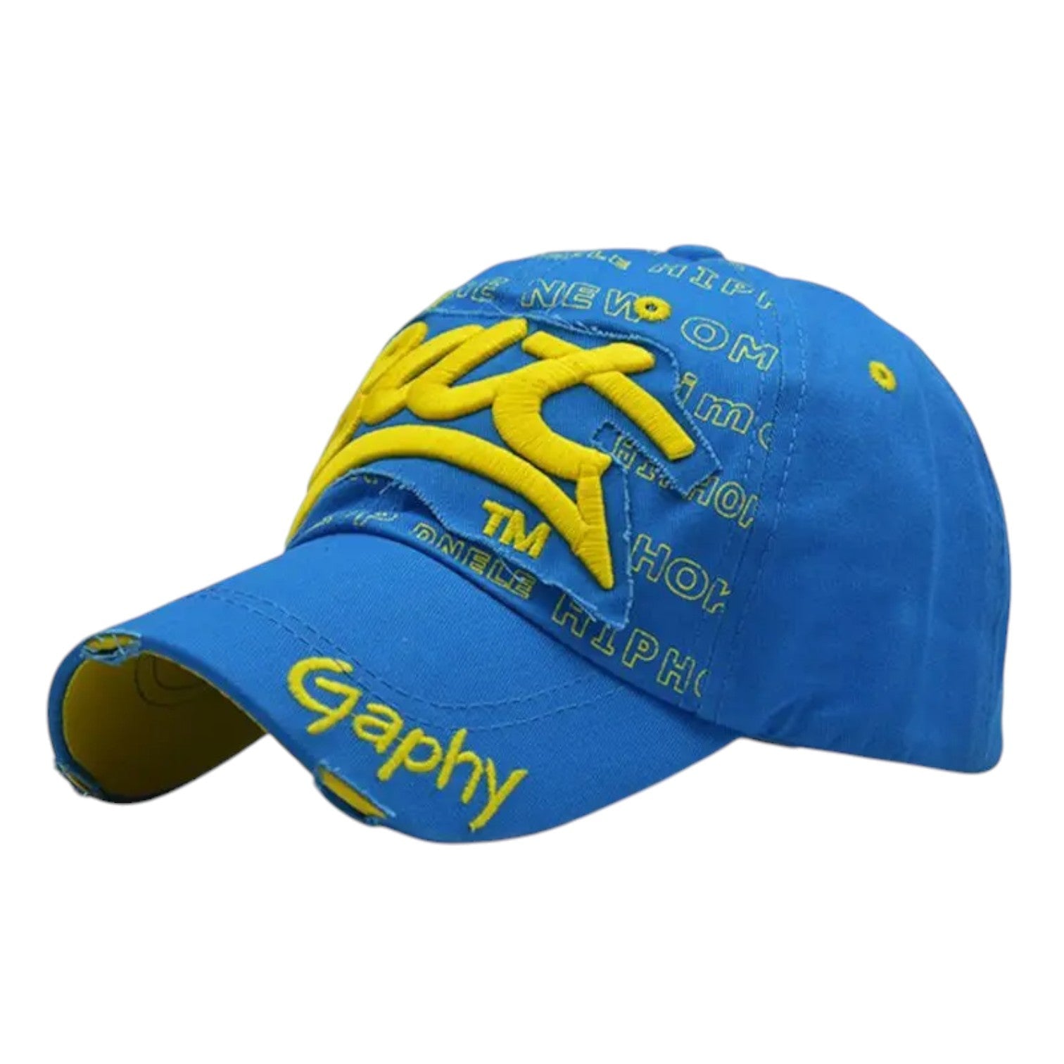 Berretto snapback in cotone per uomo - Stile cool con ricamo di squali Lino - Blauw XXL >8J - Baseball caps berretto berretto snapback caps cool cotone lino men's hat mens accessory ricamo snapback - Concept Palermo